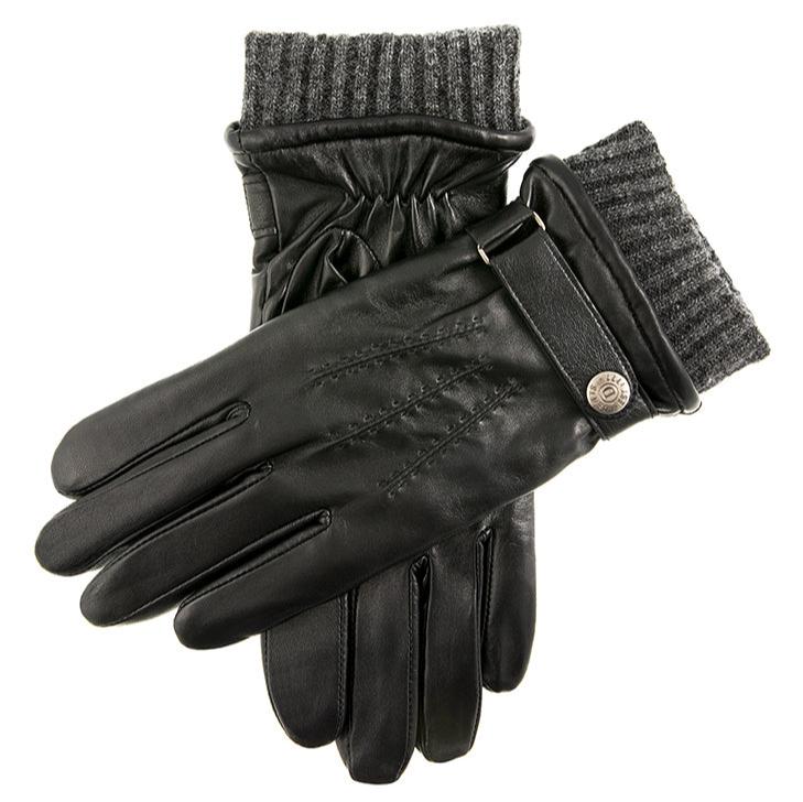 Henley Men's Warm Lined Touchscreen Leather Gloves Dents