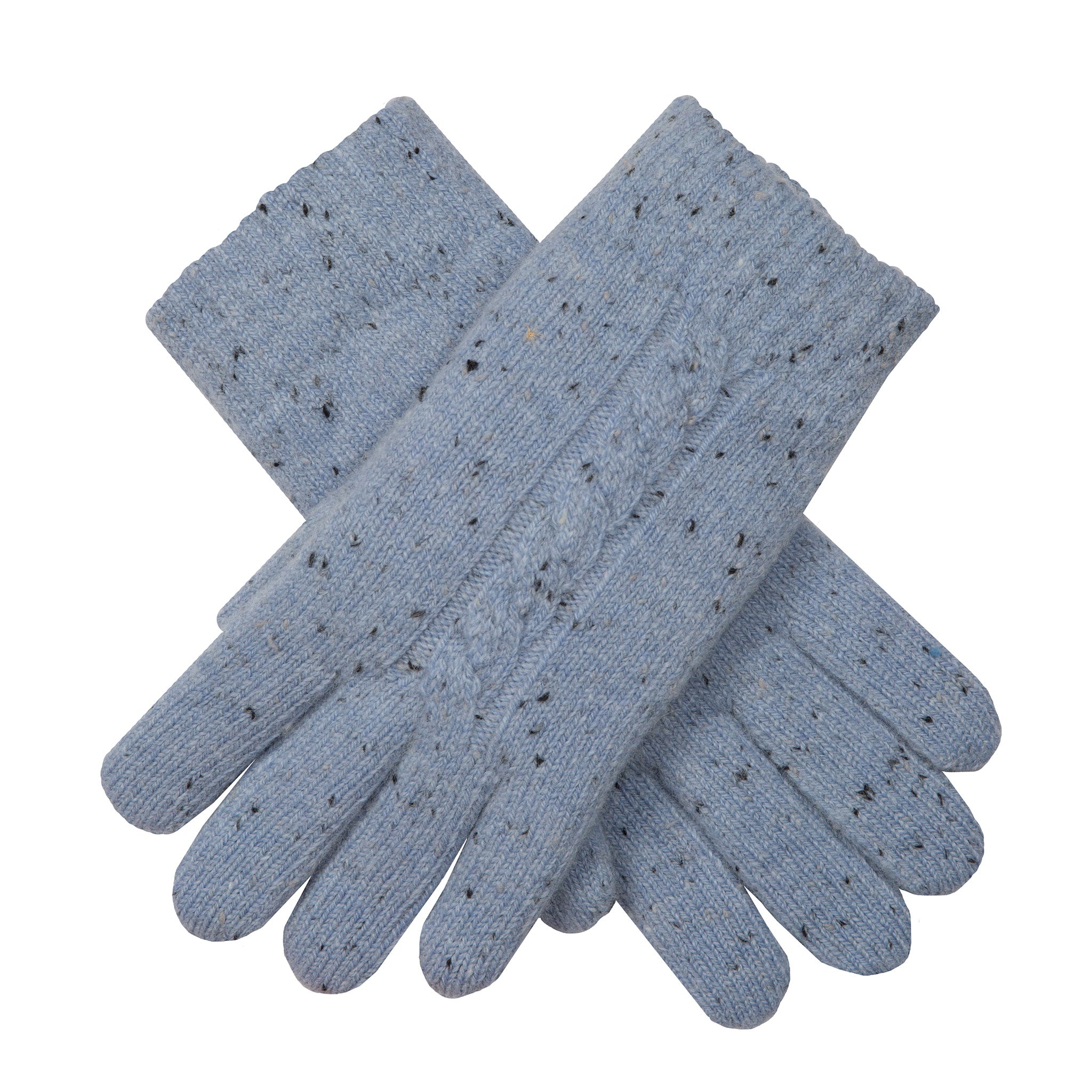 Women’s Cable Knit Gloves with Marl Yarn Dents