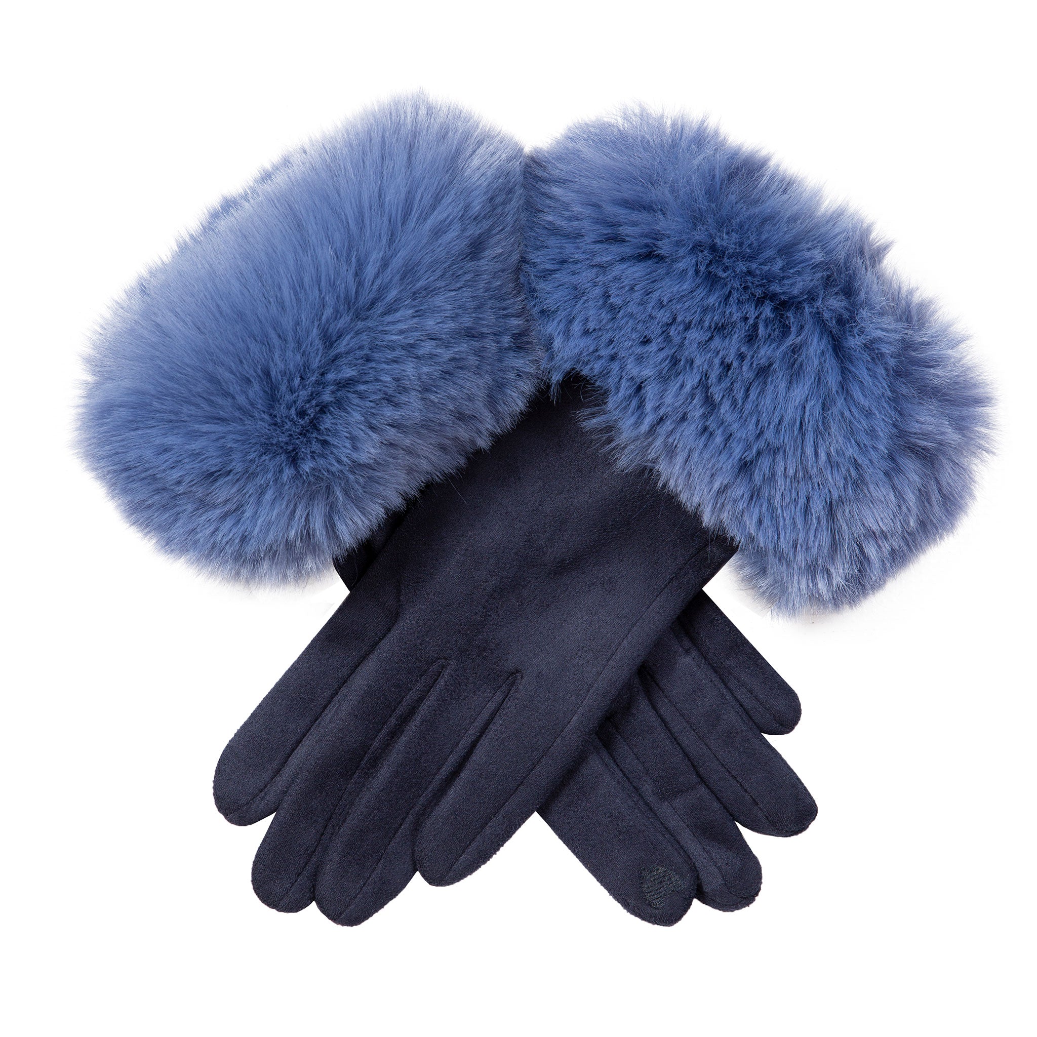 Women’s Touchscreen Velour-Lined Faux Suede Gloves | Dents