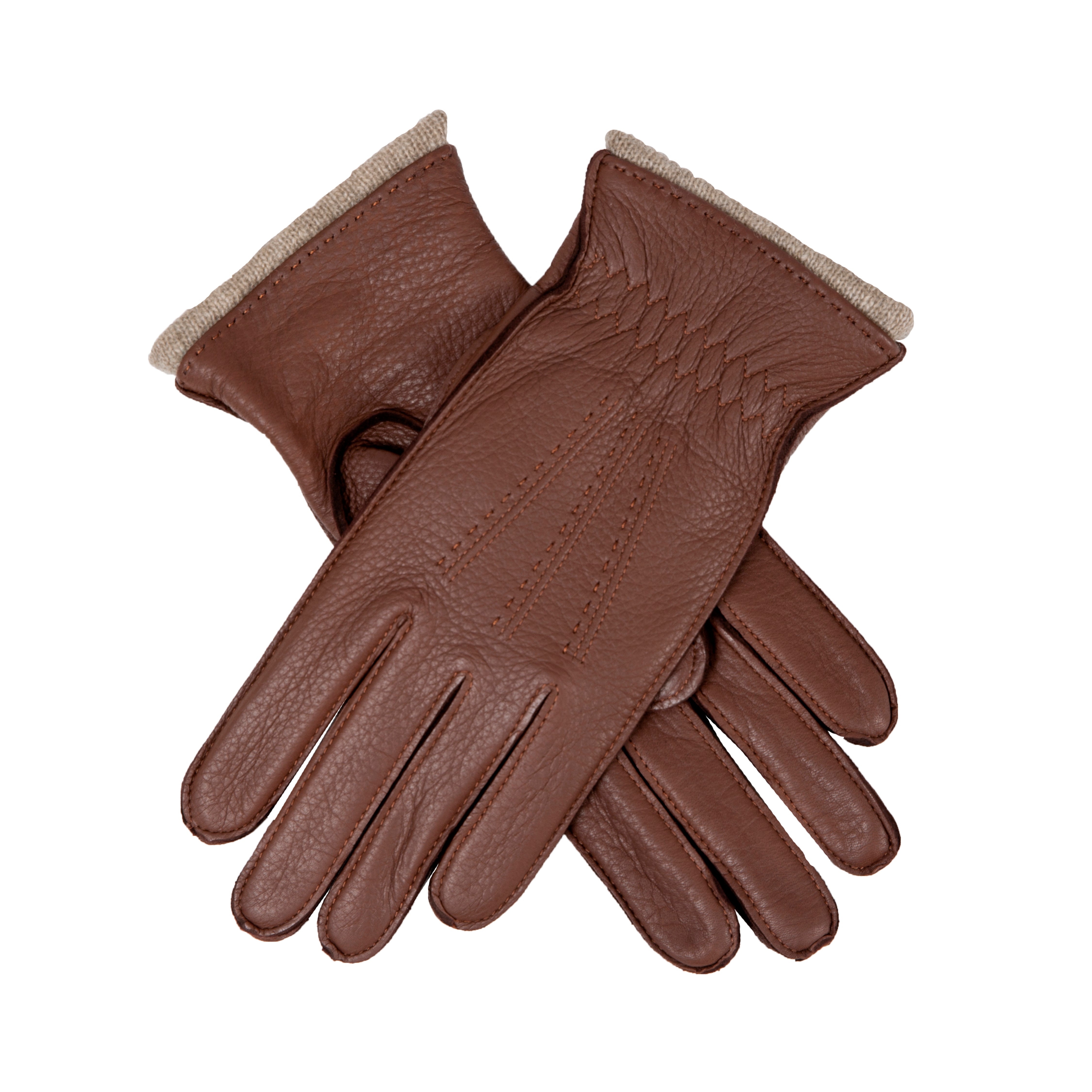 Women's Cashmere-Lined Deerskin Leather Gloves with Cuffs | Dents