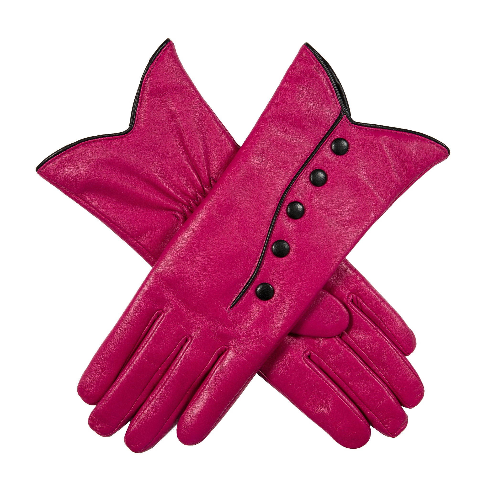 Pink leather gloves 2025