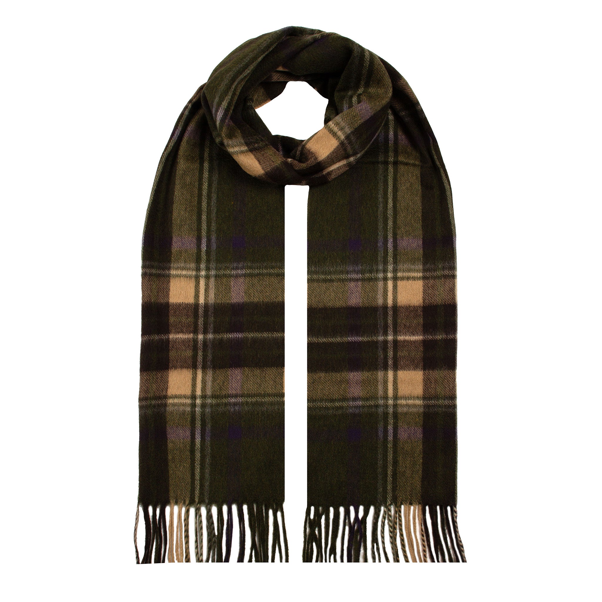 Heritage Extra-Large Check Cashmere Scarf with Tassels and Gift