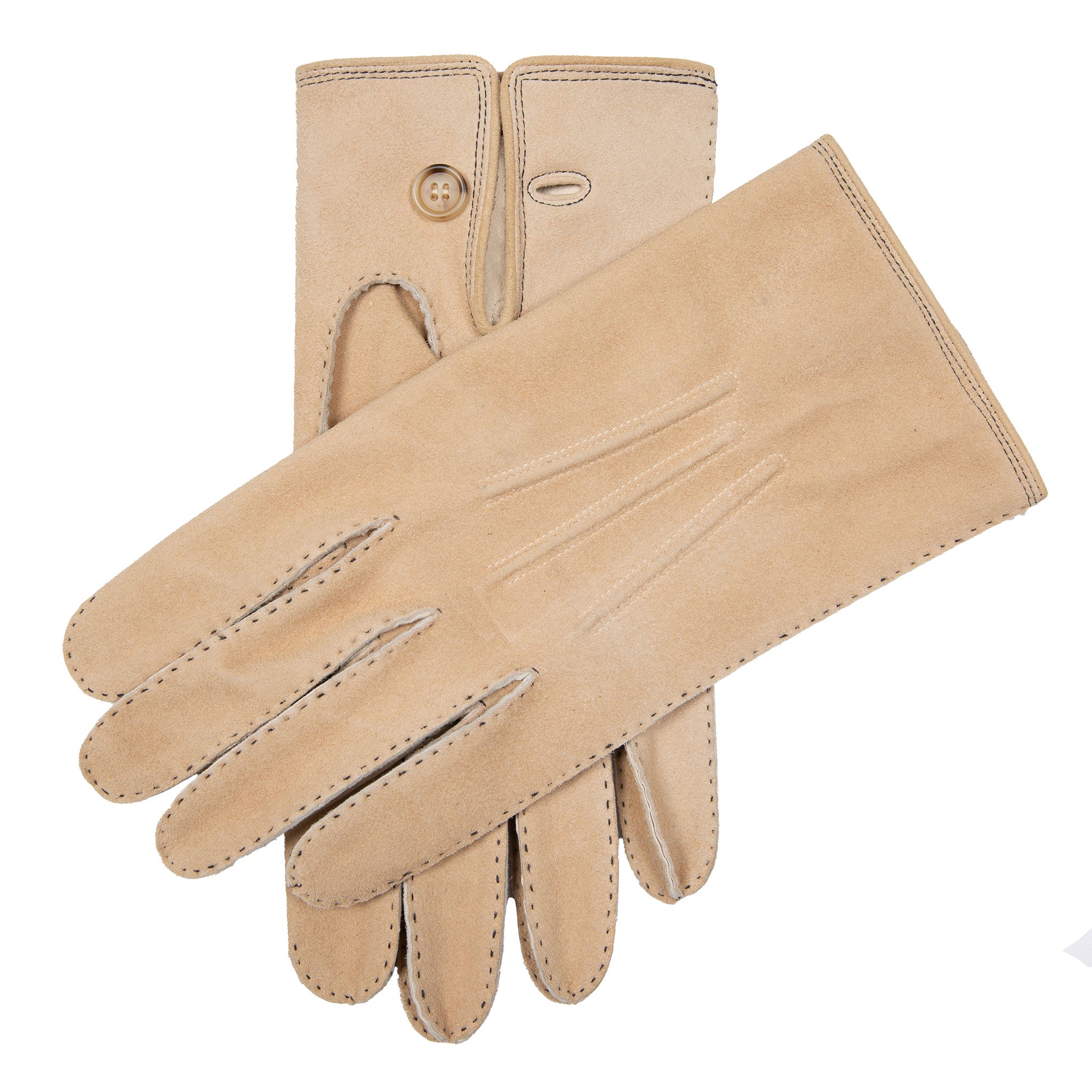 Men s Heritage Handsewn Three Point Buckskin Leather Gloves Dents