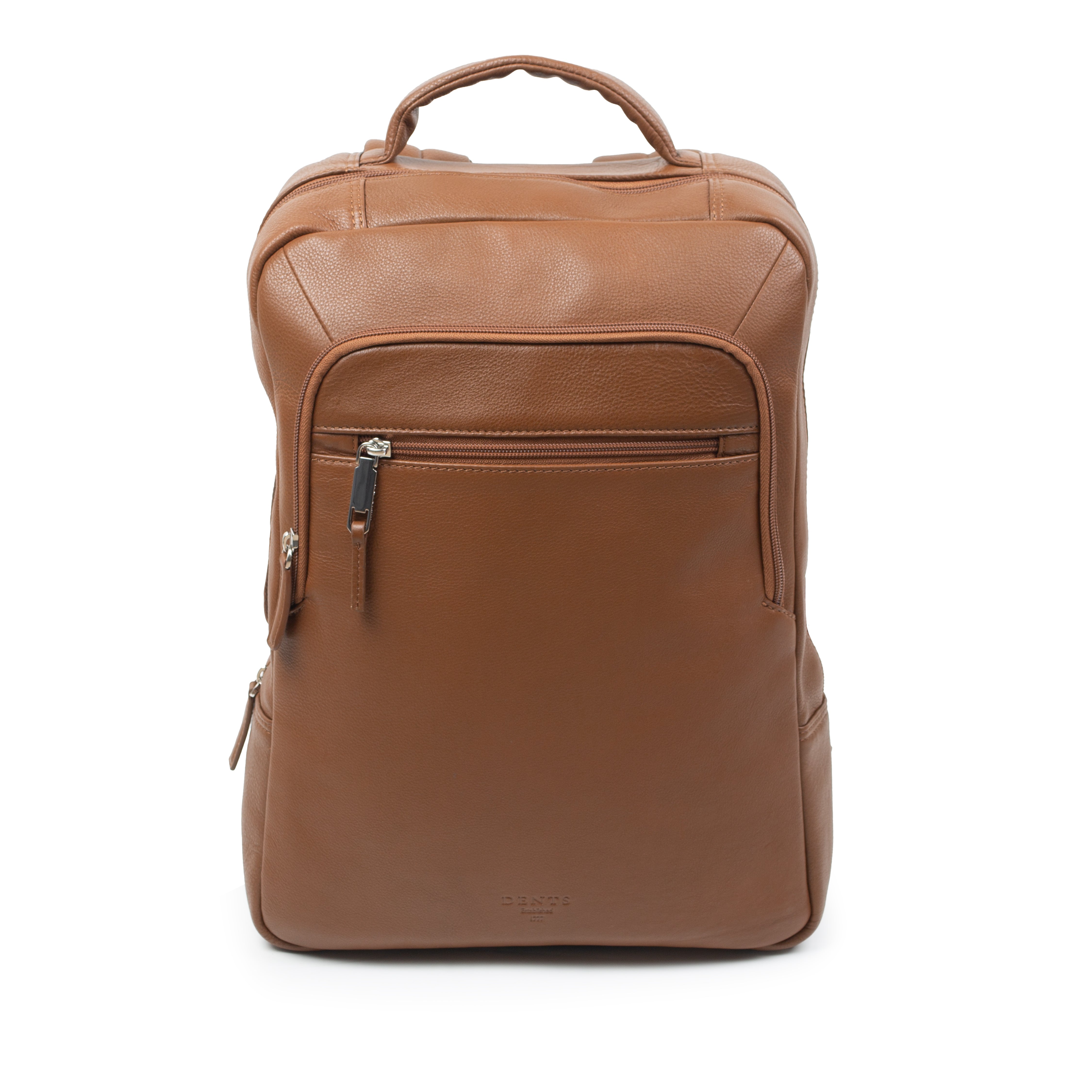 Men's Pebble Grain Leather Backpack Dents