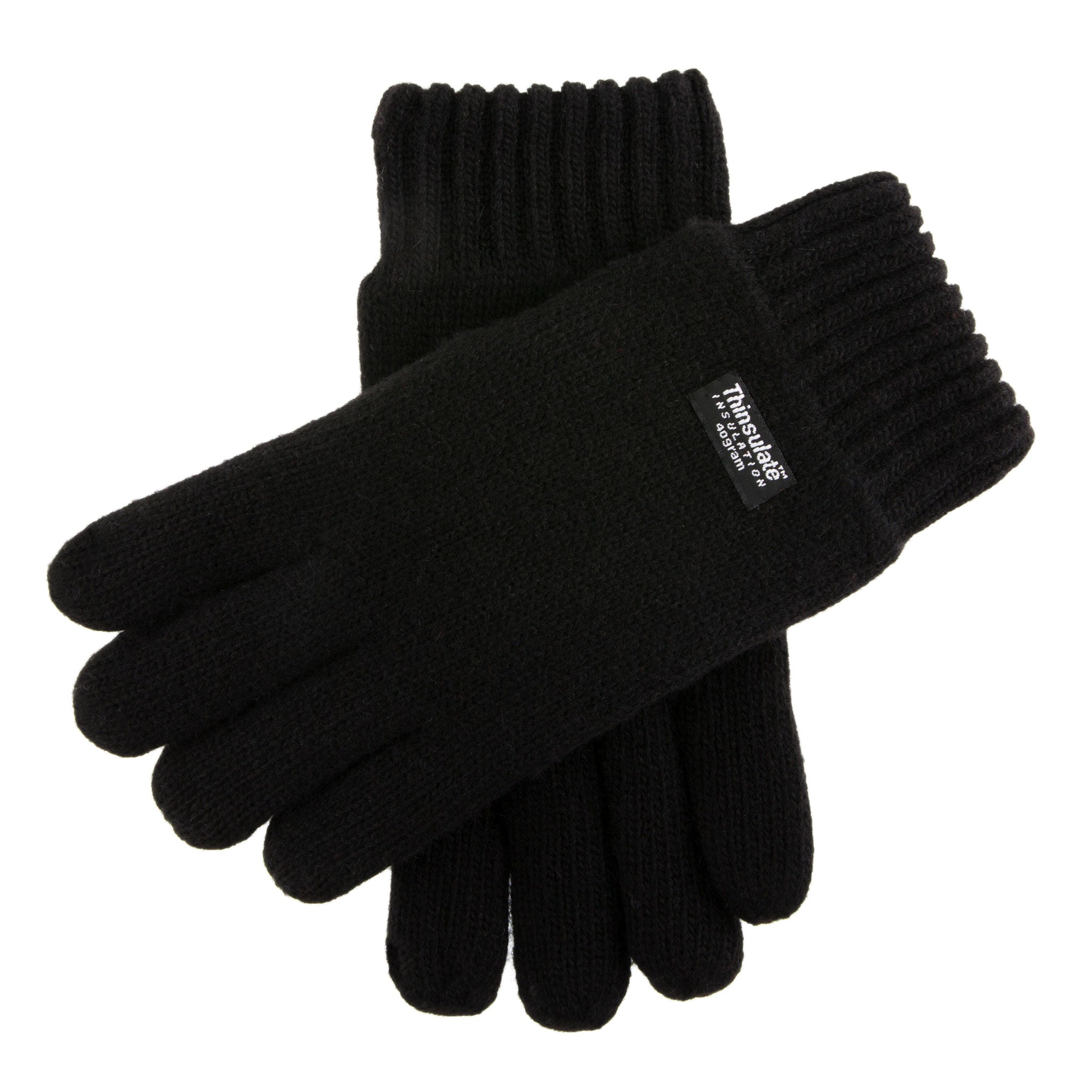 Black wool gloves mens on sale