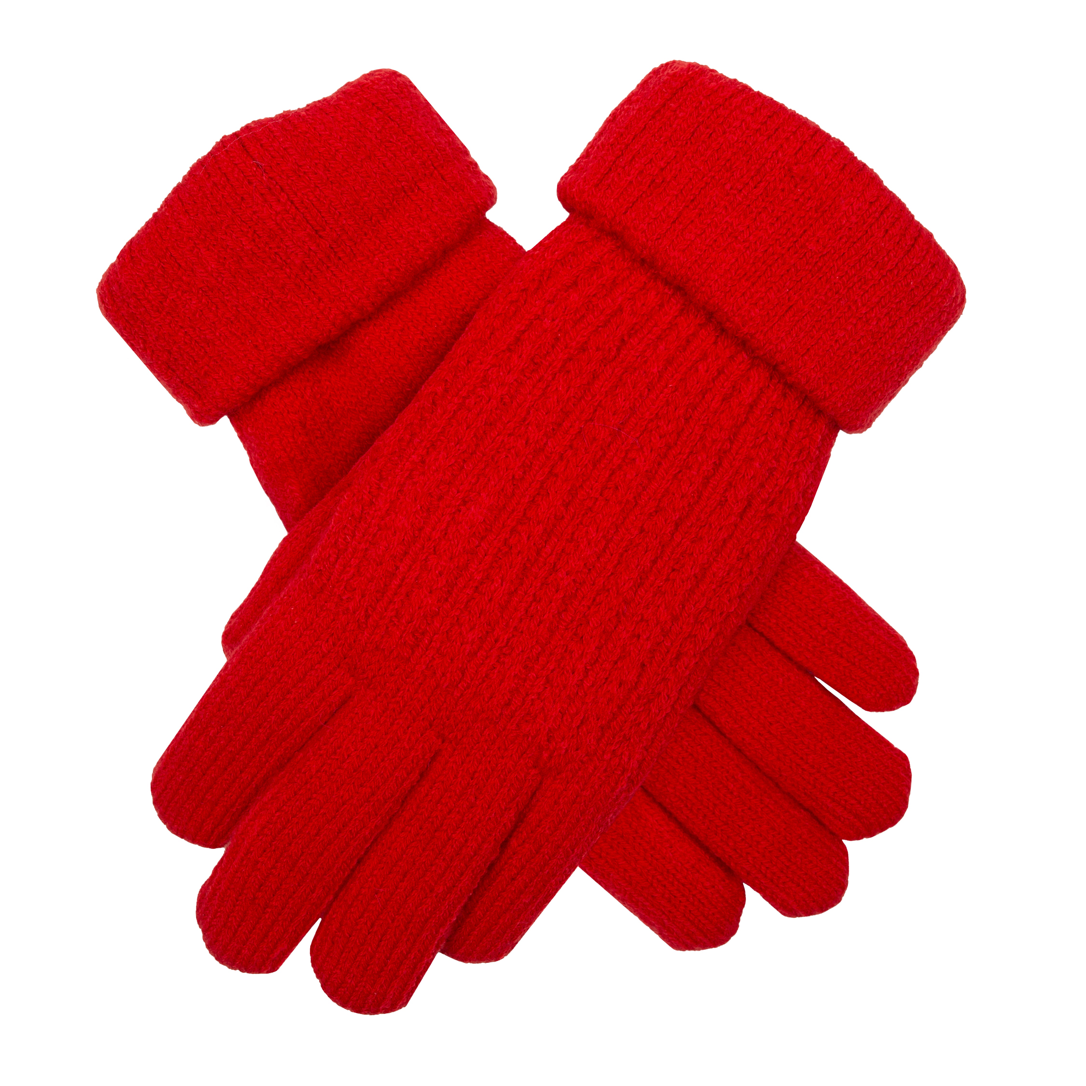 Women's Ribbed Knit Gloves Dents