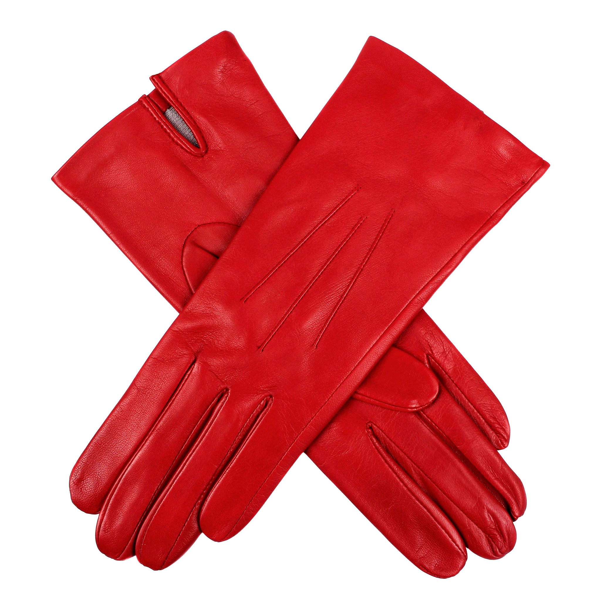 Women s Three Point Silk Lined Leather Gloves
