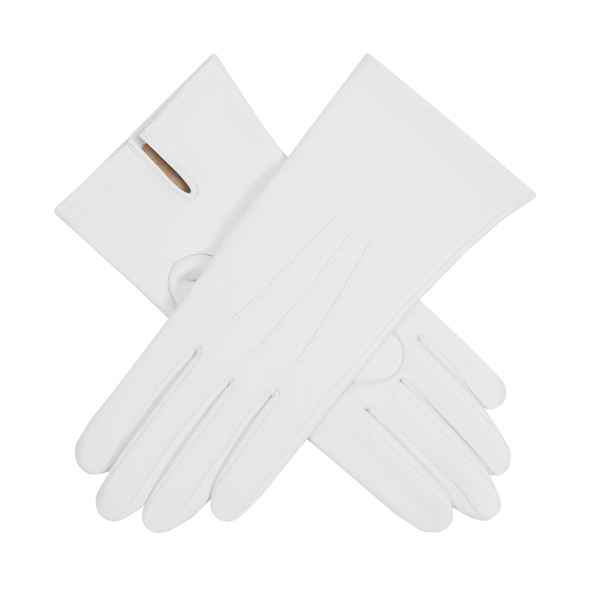 Women's Three-Point Silk-Lined Leather Gloves | Dents