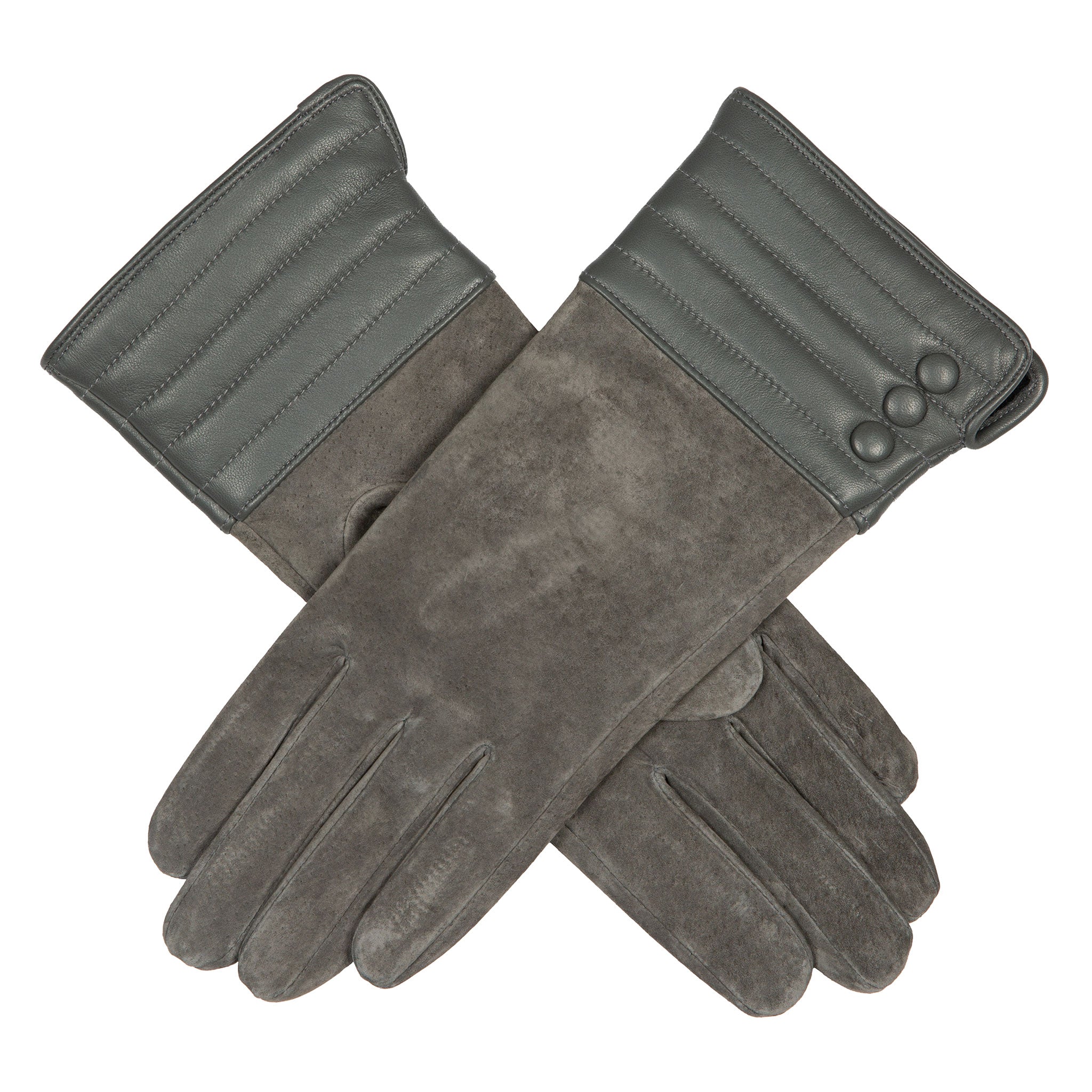 Women's Touchscreen Water-Resistant Lined Suede Gloves with