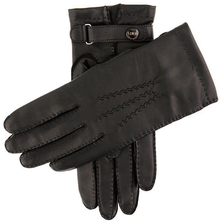 Rushton Men's Handsewn Cashmere Lined Hairsheep Leather Gloves Dents