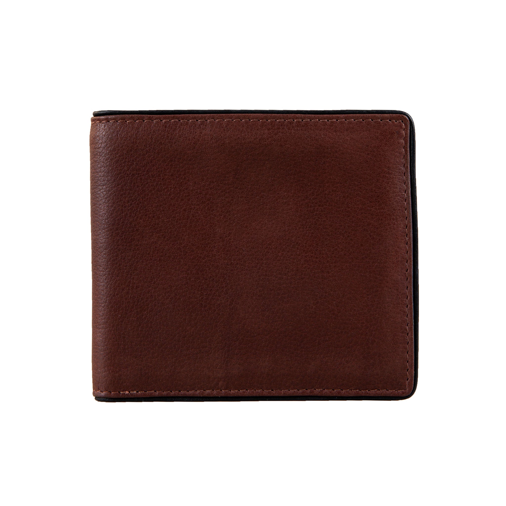Men's Two-Colour Leather Bifold Wallet with RFID Coin Purse Dents