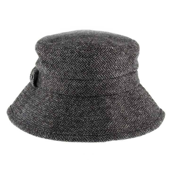 Women's Abraham Moon Herringbone Tweed Bucket Hat Dents - Main Image