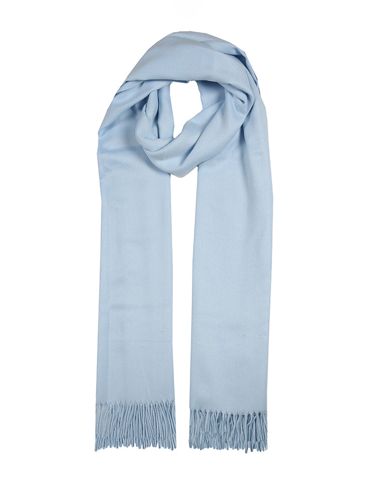 Women's Plain Pashmina Scarf with Tassels Dents
