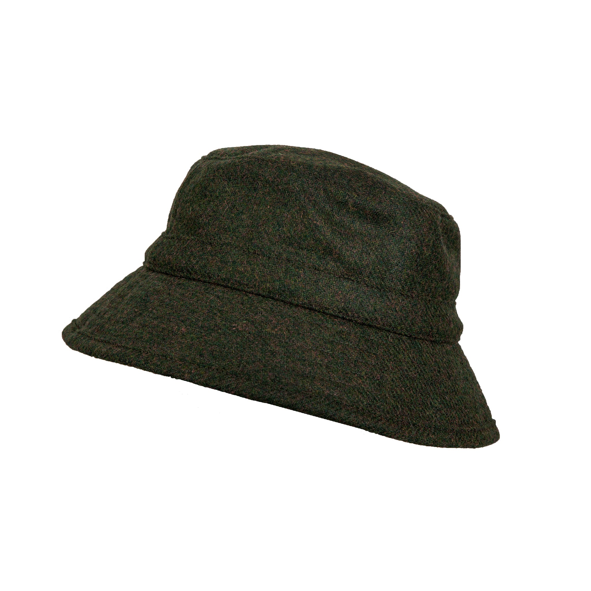 Men's Abraham Moon Plain Tweed Bucket Hat Dents