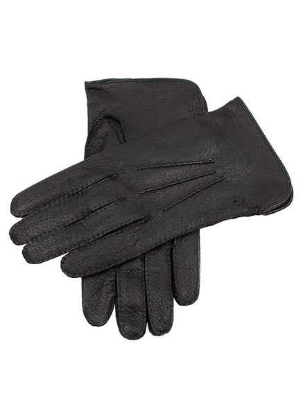小物 DENTS PECCARY LEATHER GLOVES BLACK 8 Clifton | Men's Handsewn Unlined Peccary Leather Gloves | Dents