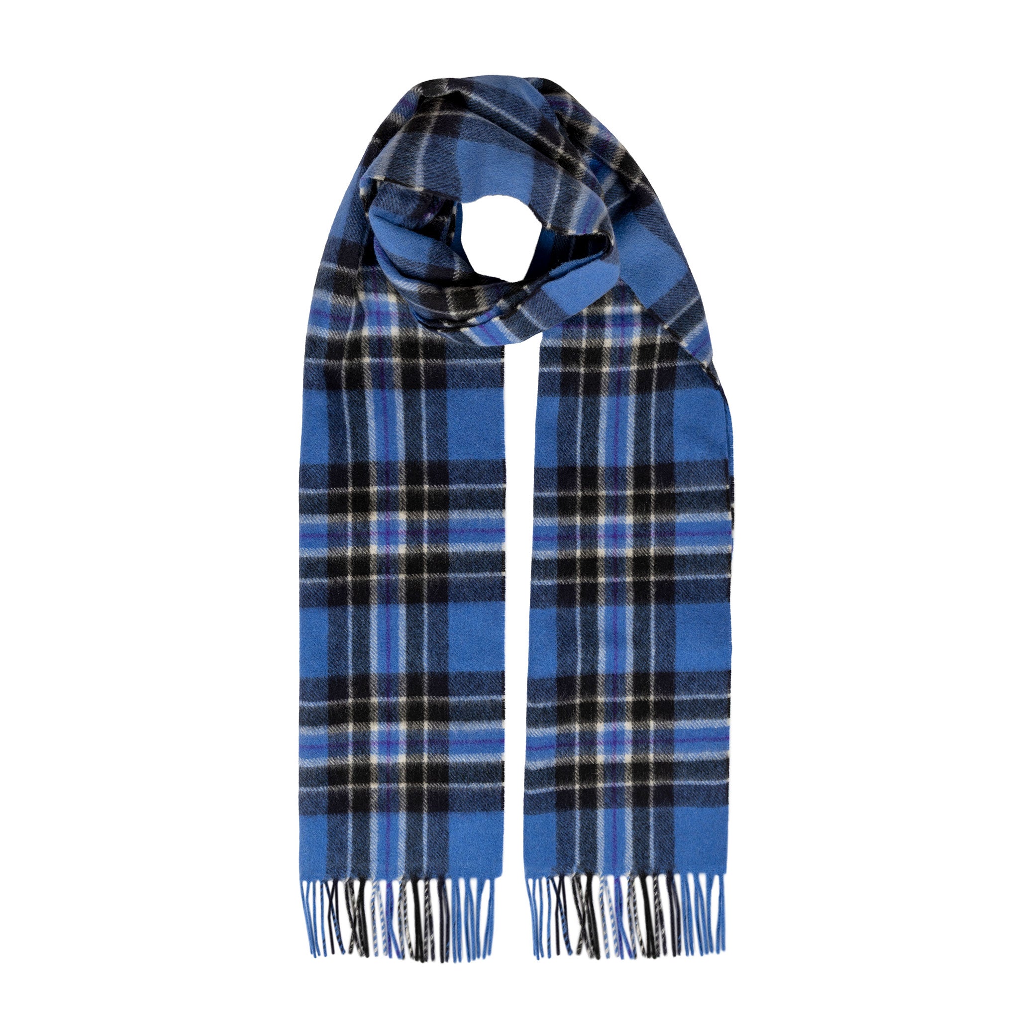 Heritage Large Check Cashmere Scarf with Tassels and Gift Box | Dents
