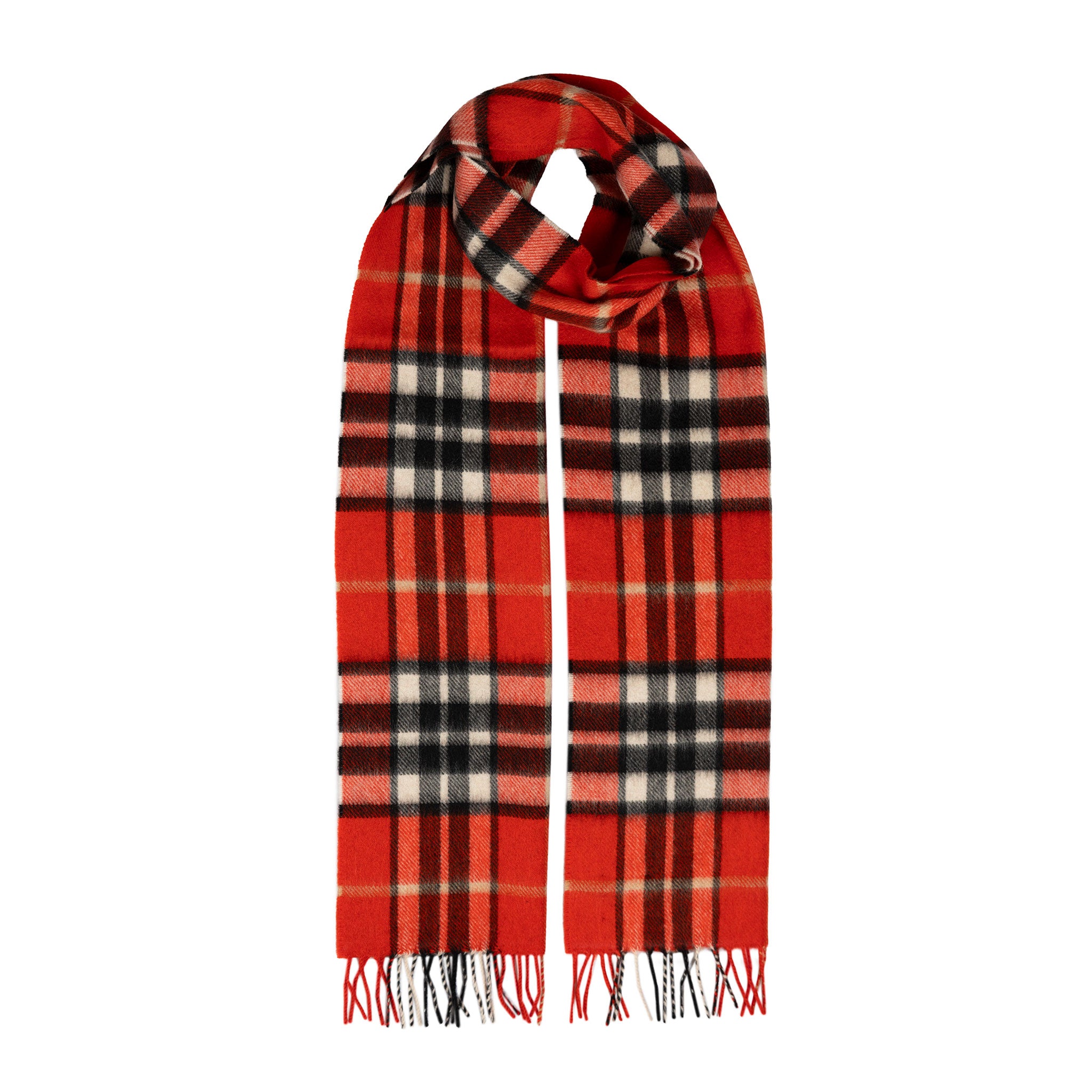 Heritage Large Check Cashmere Scarf with Tassels and Gift Box | Dents Heritage Large Check Cashmere Scarf with Tassels and Gift Box | Dents
