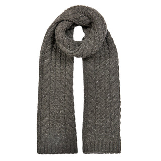 Men’s Cable Knit Scarf with Marl Yarn