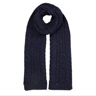 Men’s Cable Knit Scarf with Marl Yarn