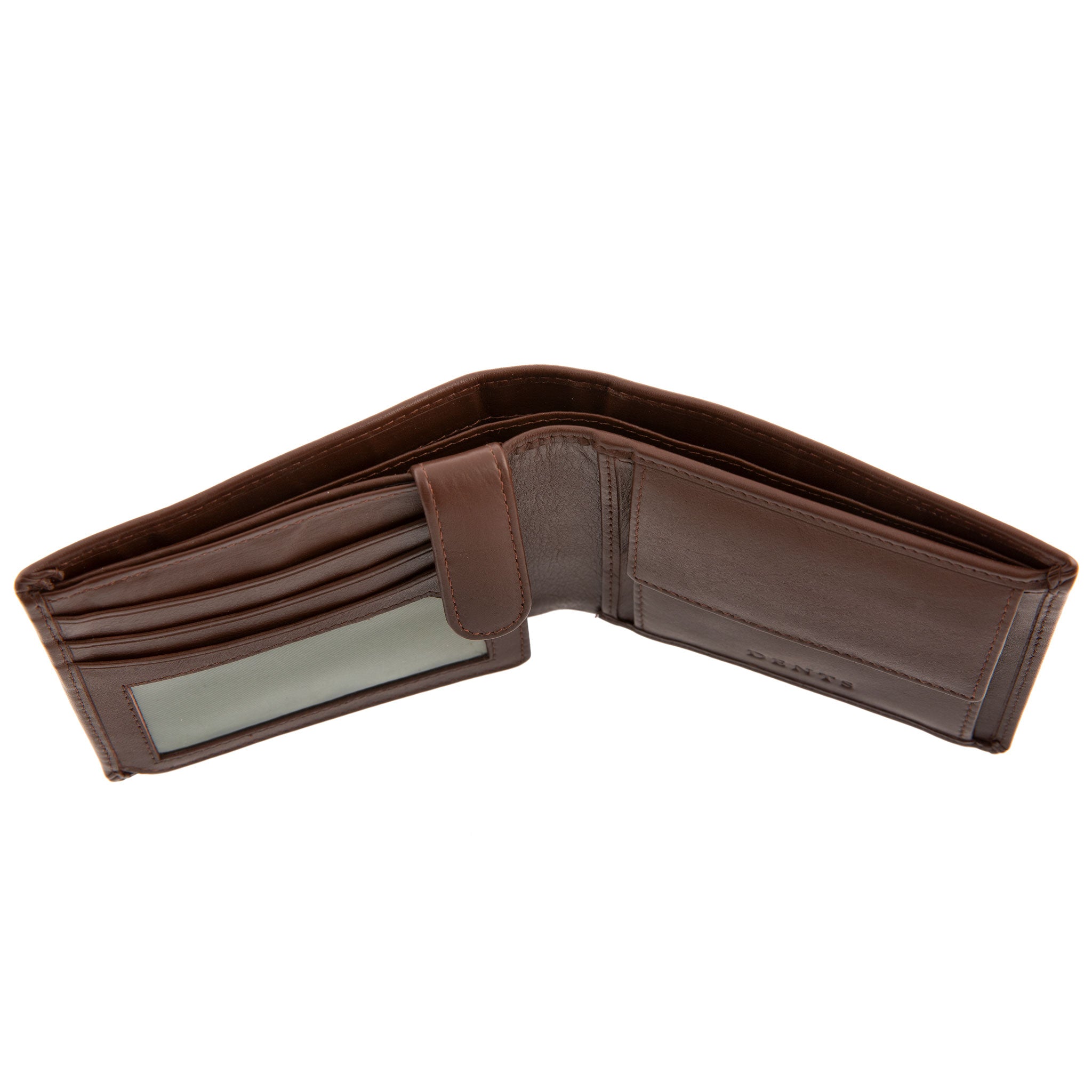 Men's Smooth Nappa Leather Trifold Wallet with RFID Dents