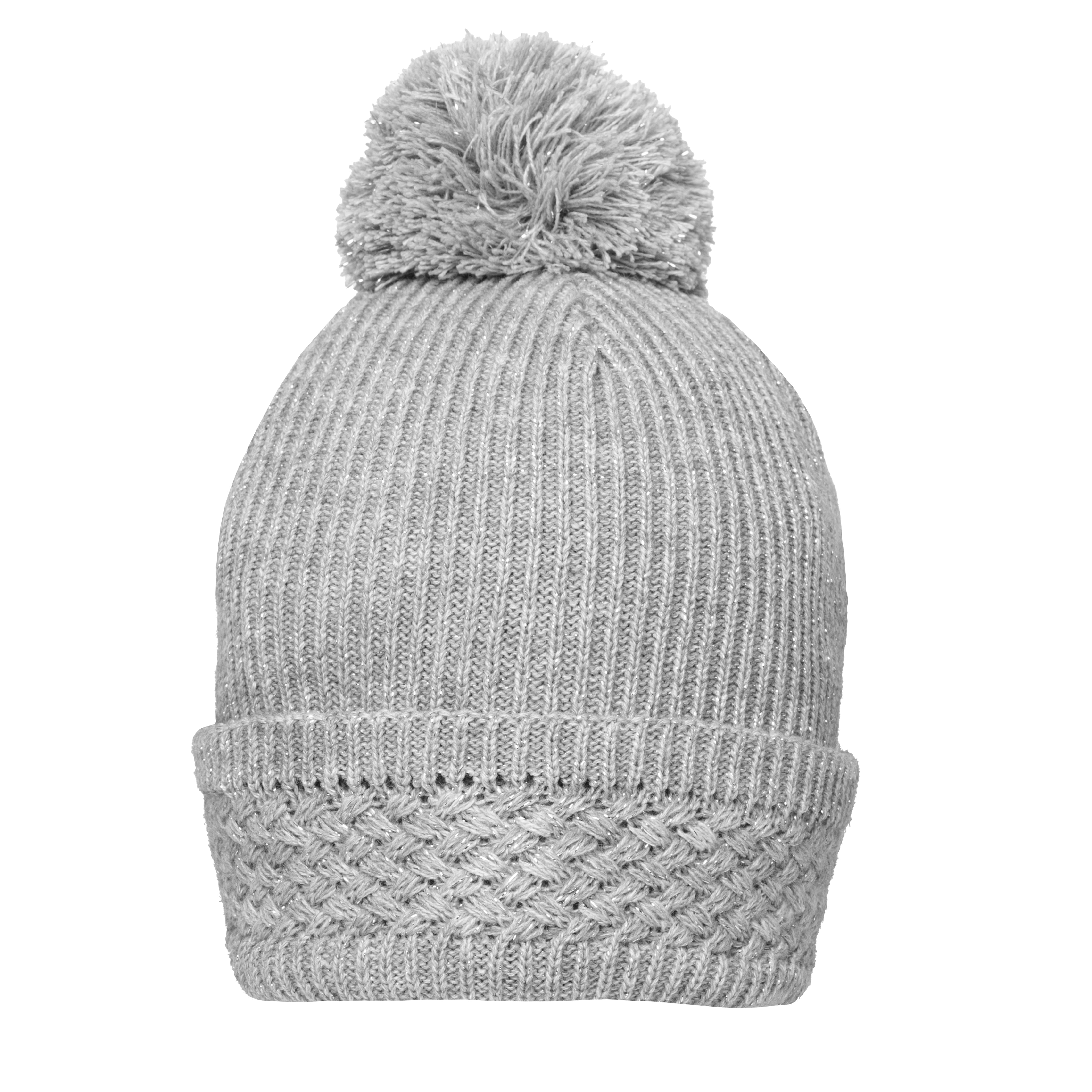 【定価28,600円】MARK&LONA Jennie Fur Knit Cap Women's Lace Knit Bobble Hat with Marl Yarn and Faux Fur Pom Pom