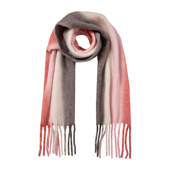 Women’s Stripe Blanket Scarf with Tassels