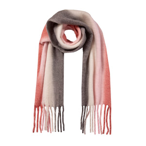 Women’s Stripe Blanket Scarf with Tassels