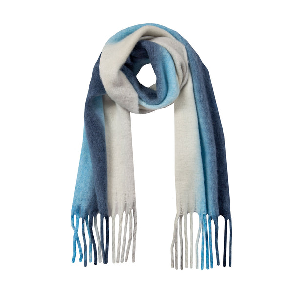 Women’s Stripe Blanket Scarf with Tassels