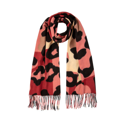 Women S Colourful Leopard Print Scarf With Tassels