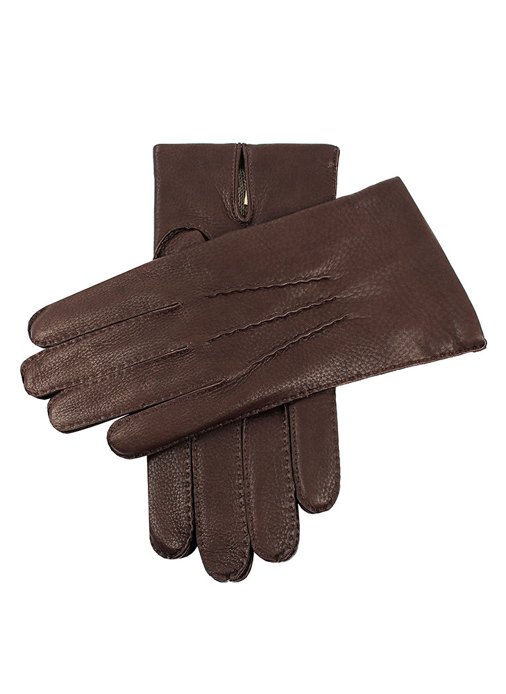 小物 DENTS PECCARY LEATHER GLOVES BLACK 8 Dents Men's Melton Handsewn Unlined Peccary Leather Gloves