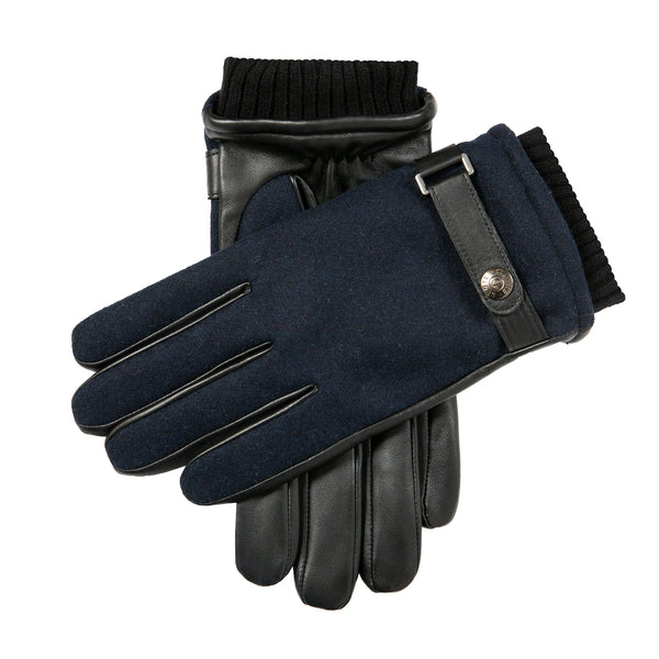 Men’s Touchscreen Flannel and Leather Gloves