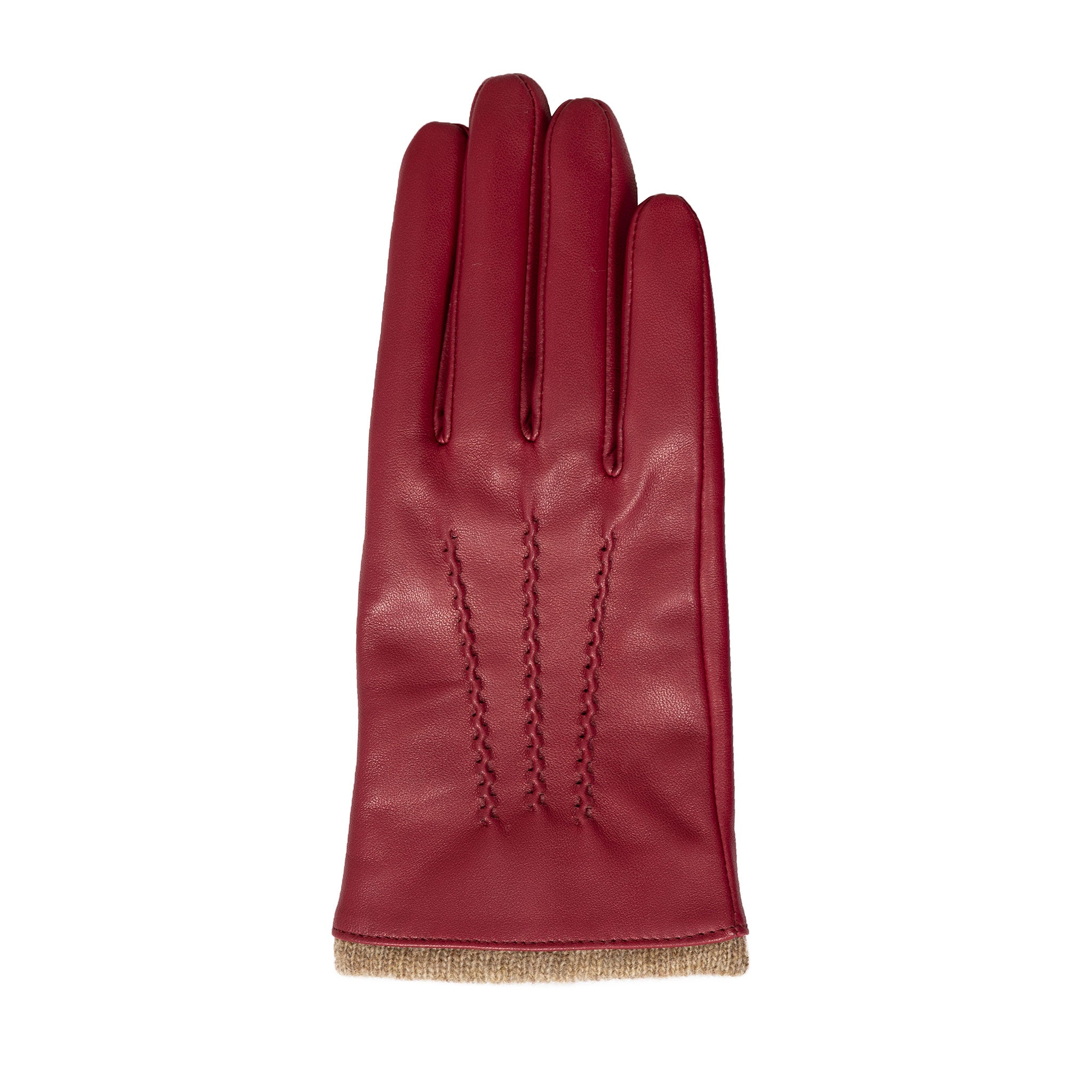 Women's Wool Lined Leather Gloves with Knitted Cuffs | Dents
