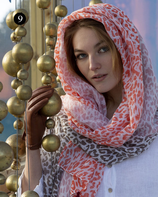 leopard print silk scarf