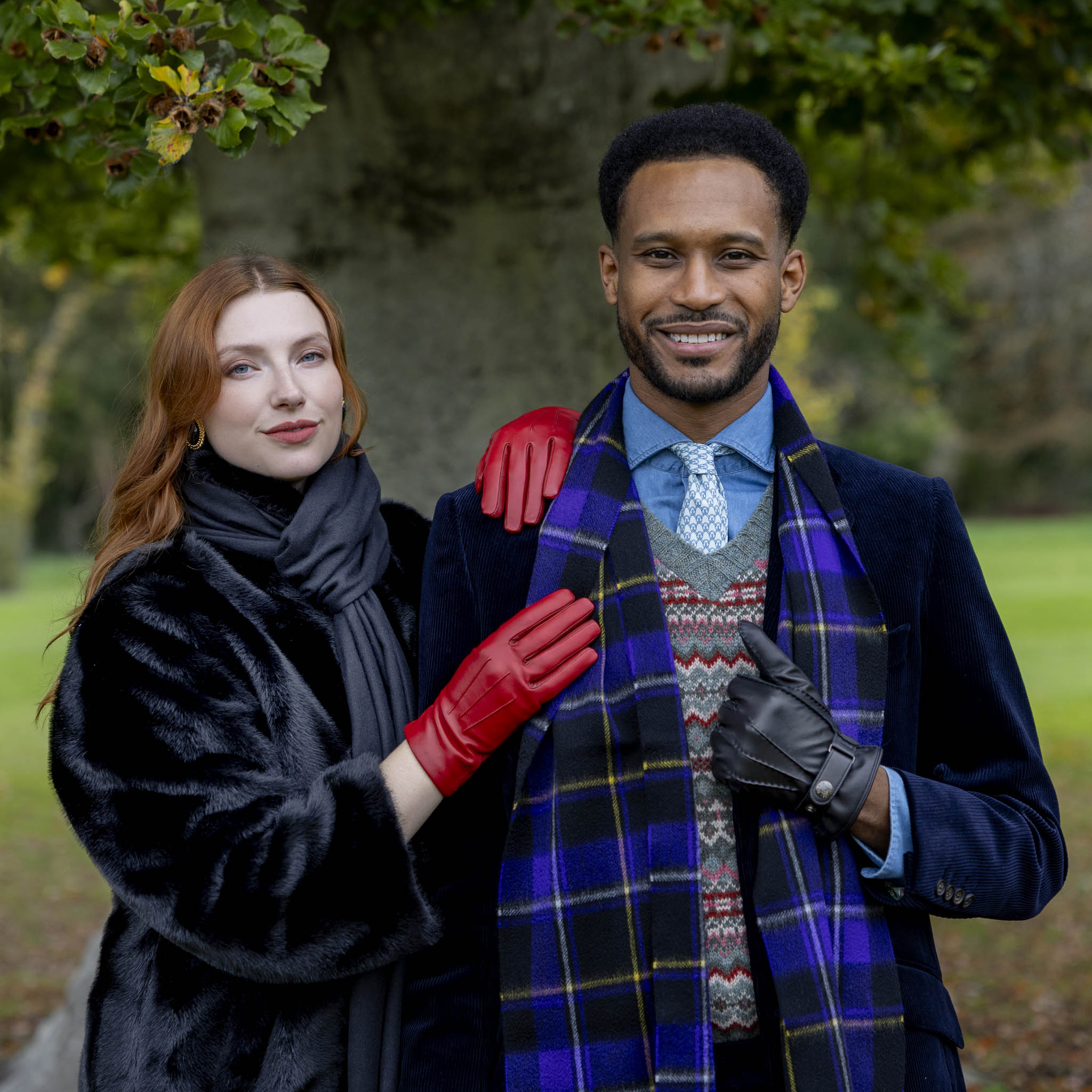 小物 TENDERLOIN SCARF CHECKER Unisex Luxury Check Cashmere Scarf | Dents