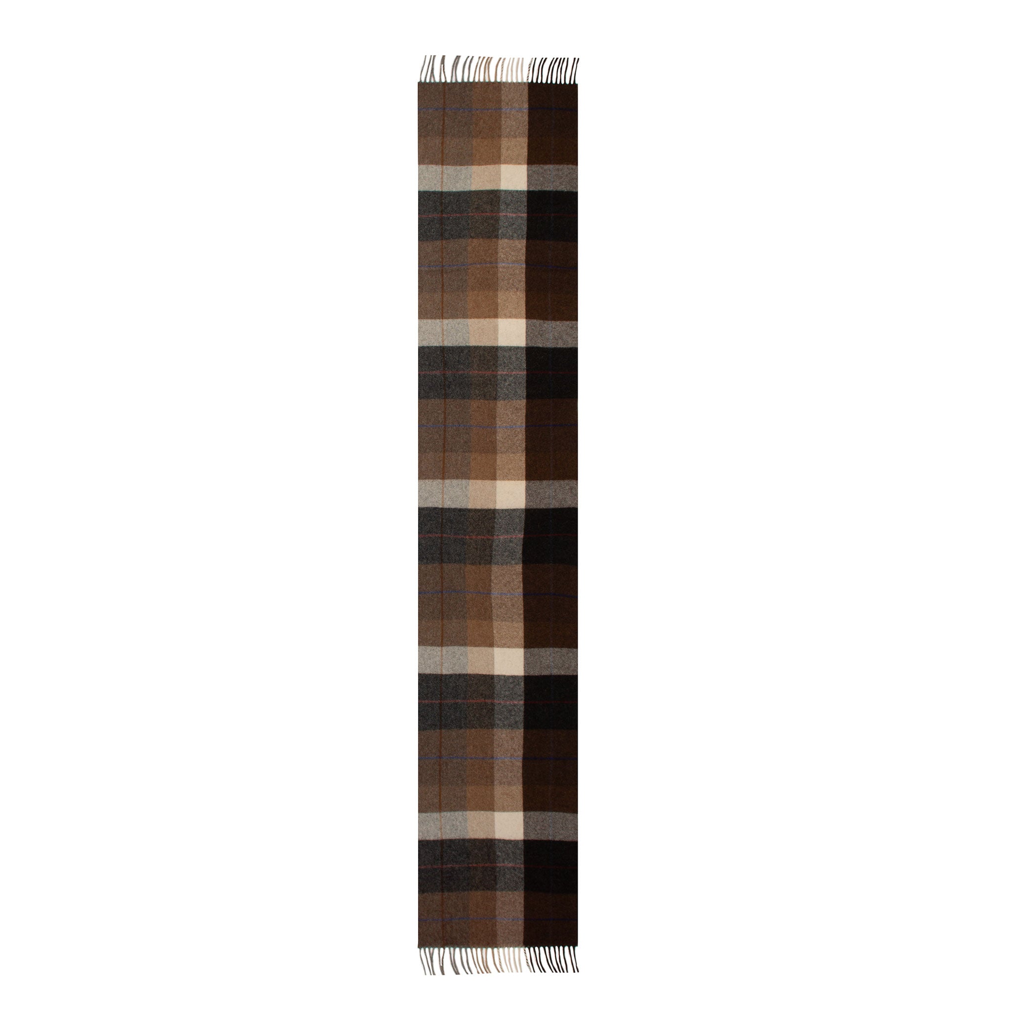 Heritage Large Check Cashmere Scarf with Tassels and Gift Box | Dents