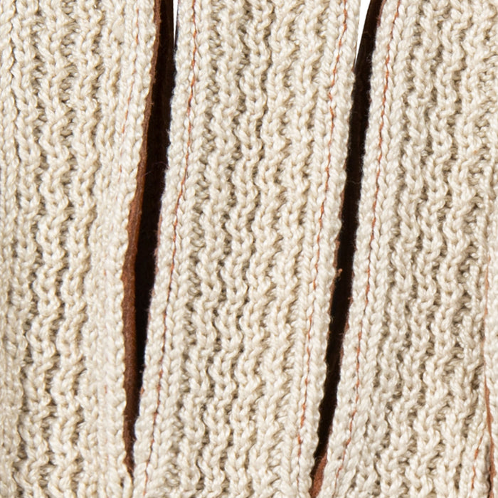 Men’s Crochet-Back Imitation Peccary Leather Driving Gloves in cognac fingers