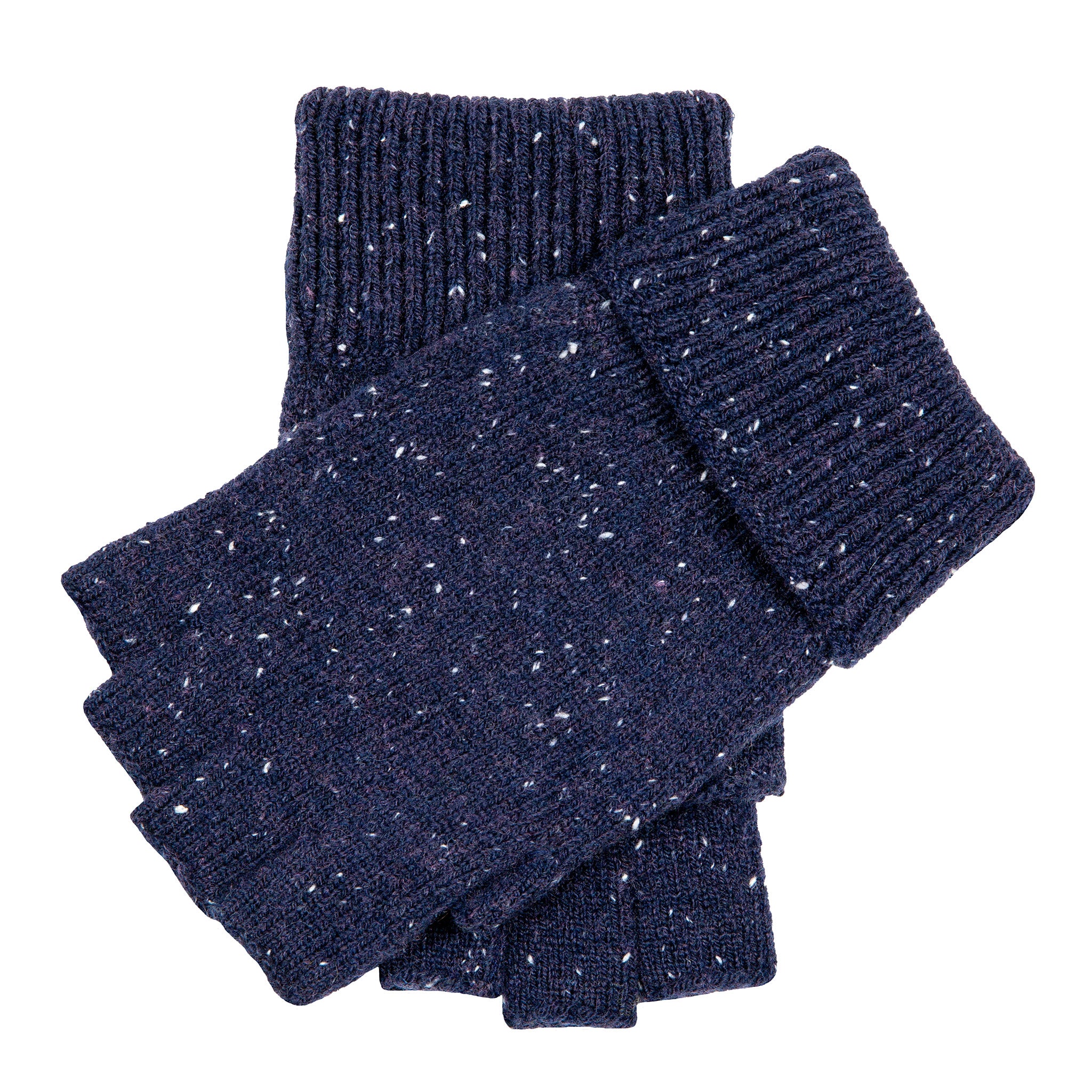 Men's Fingerless Knitted Gloves with Marl Yarn | Dents