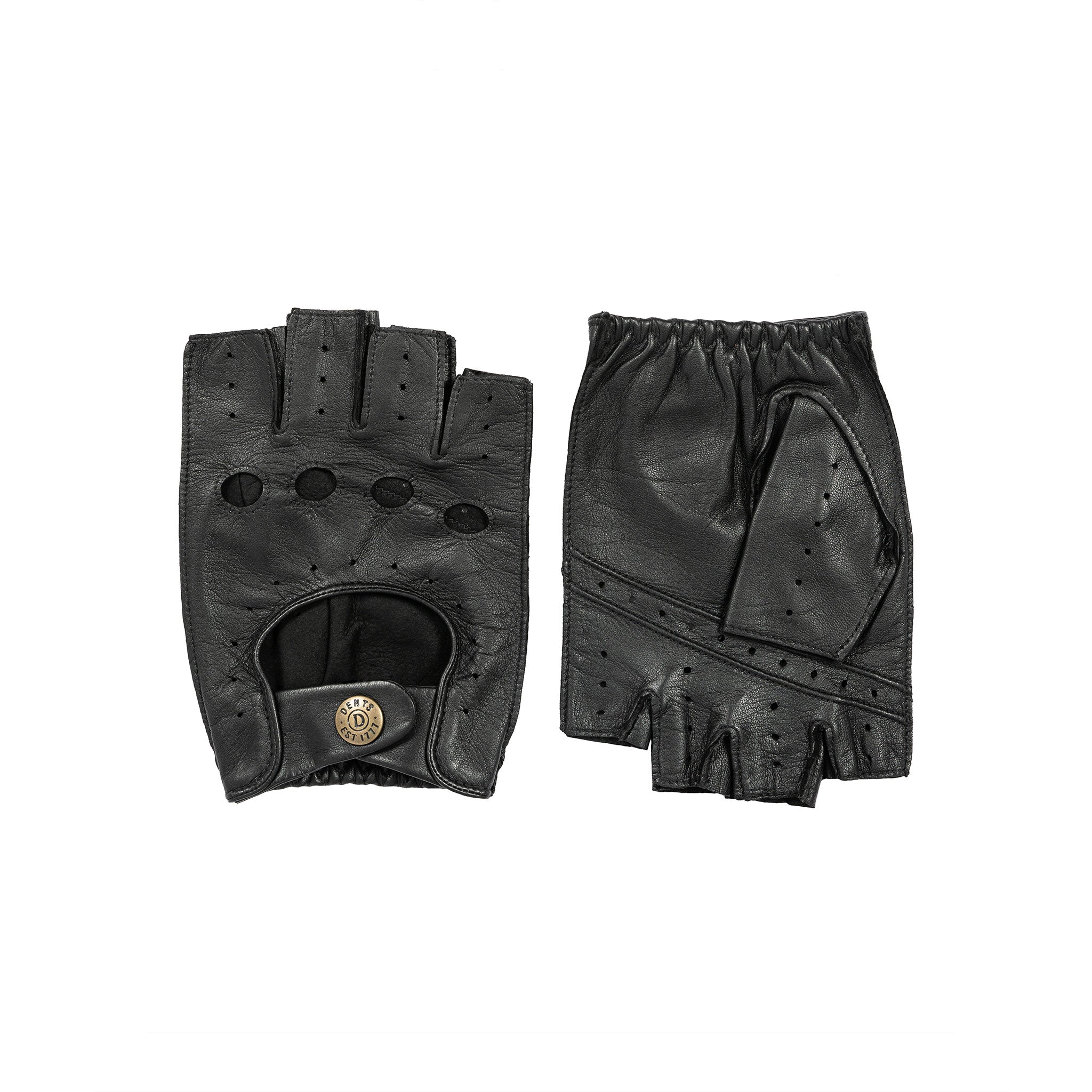 Snetterton Men s Fingerless Leather Driving Gloves Dents