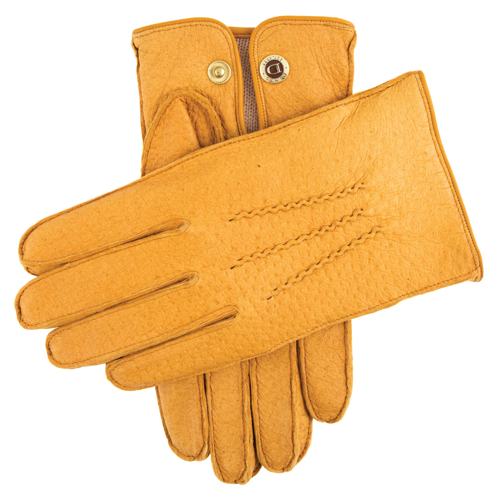 Brown Peccary Leather Gloves - Junior's