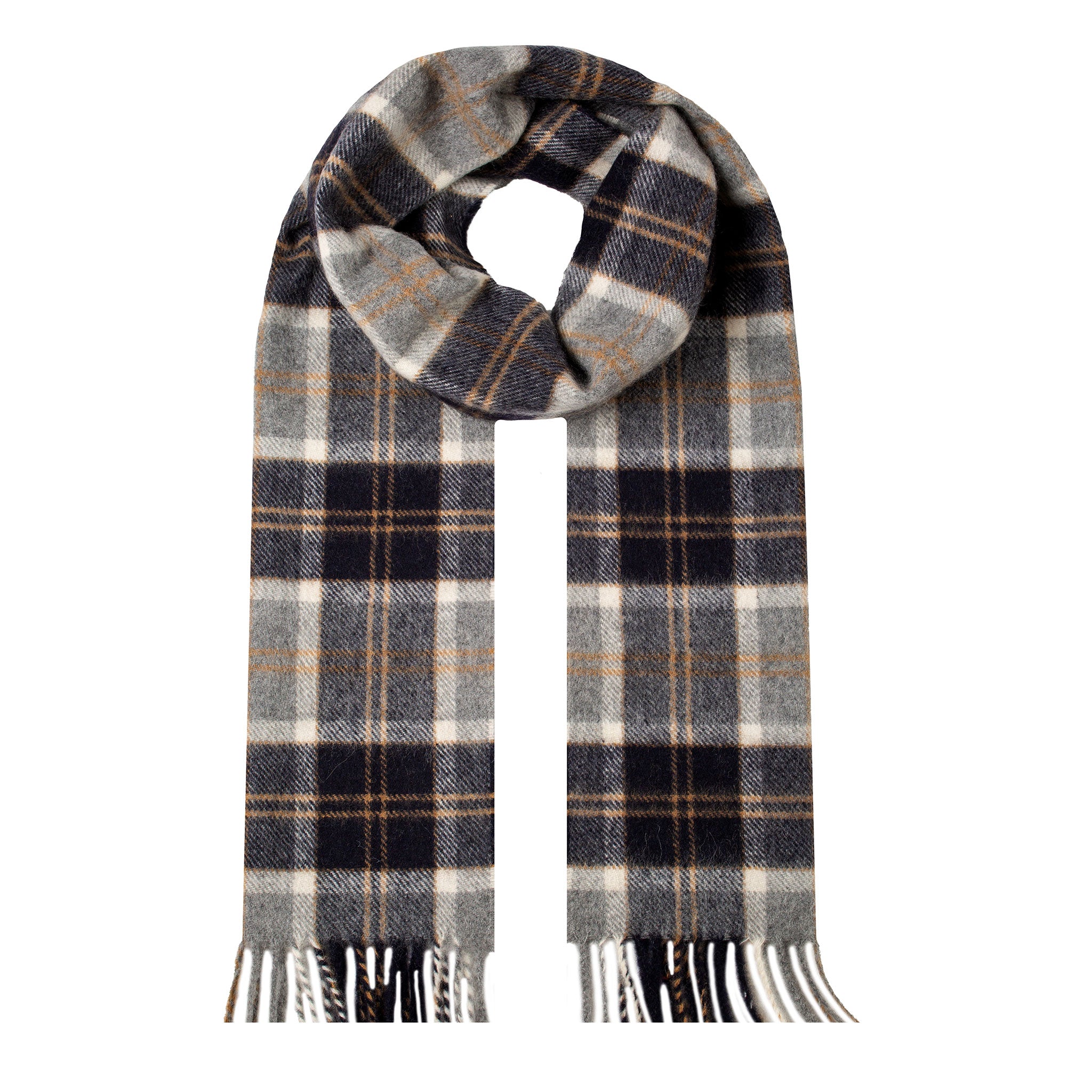 Heritage Tartan Check Cashmere Scarf with Tassels | Dents