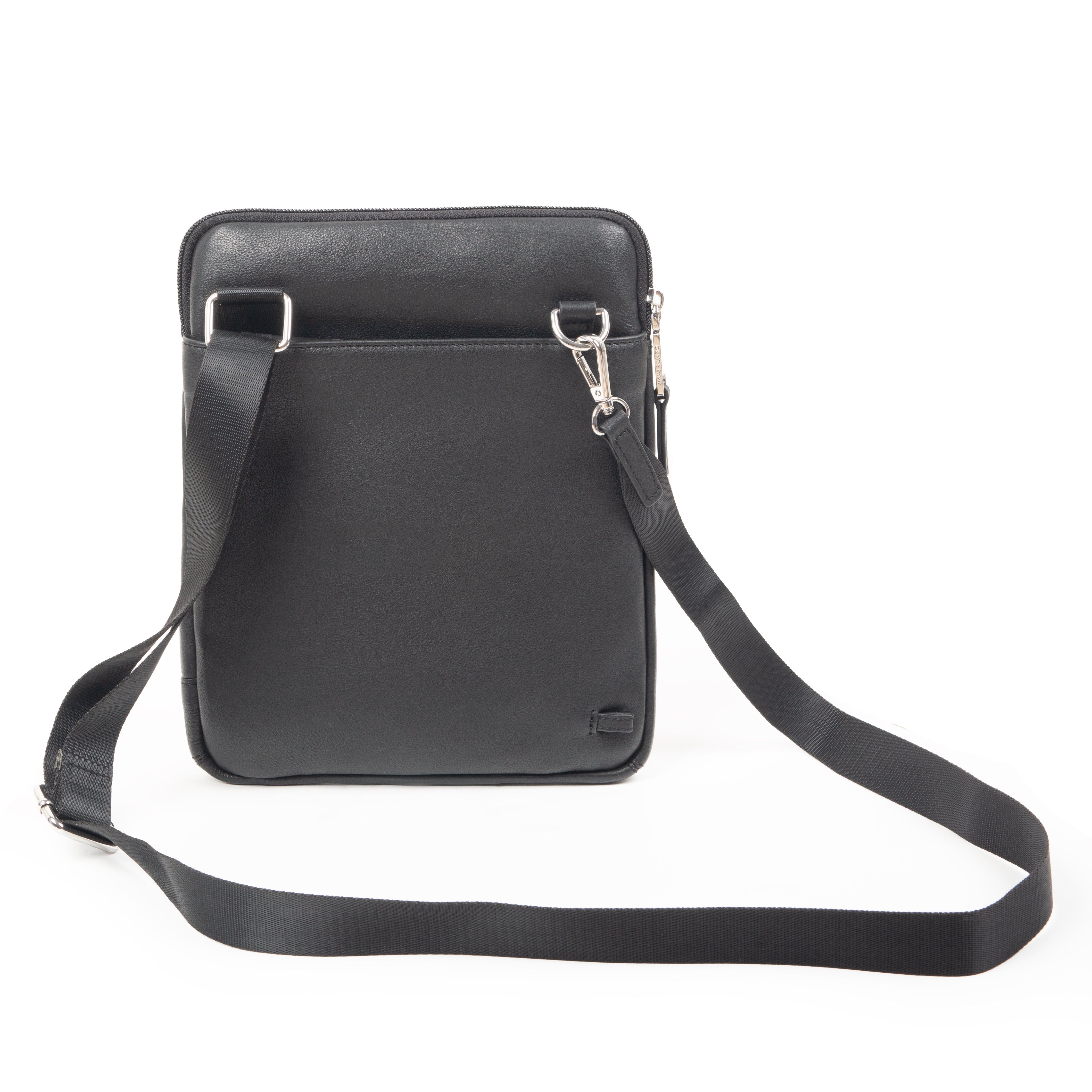 Men's Medium Pebble Grain Leather Crossbody Bag Dents