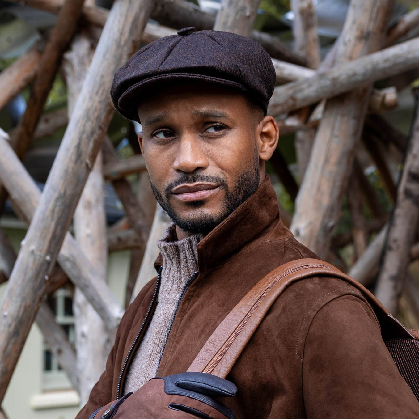 Men's Abraham Moon Plain Tweed Newsboy Cap | Dents