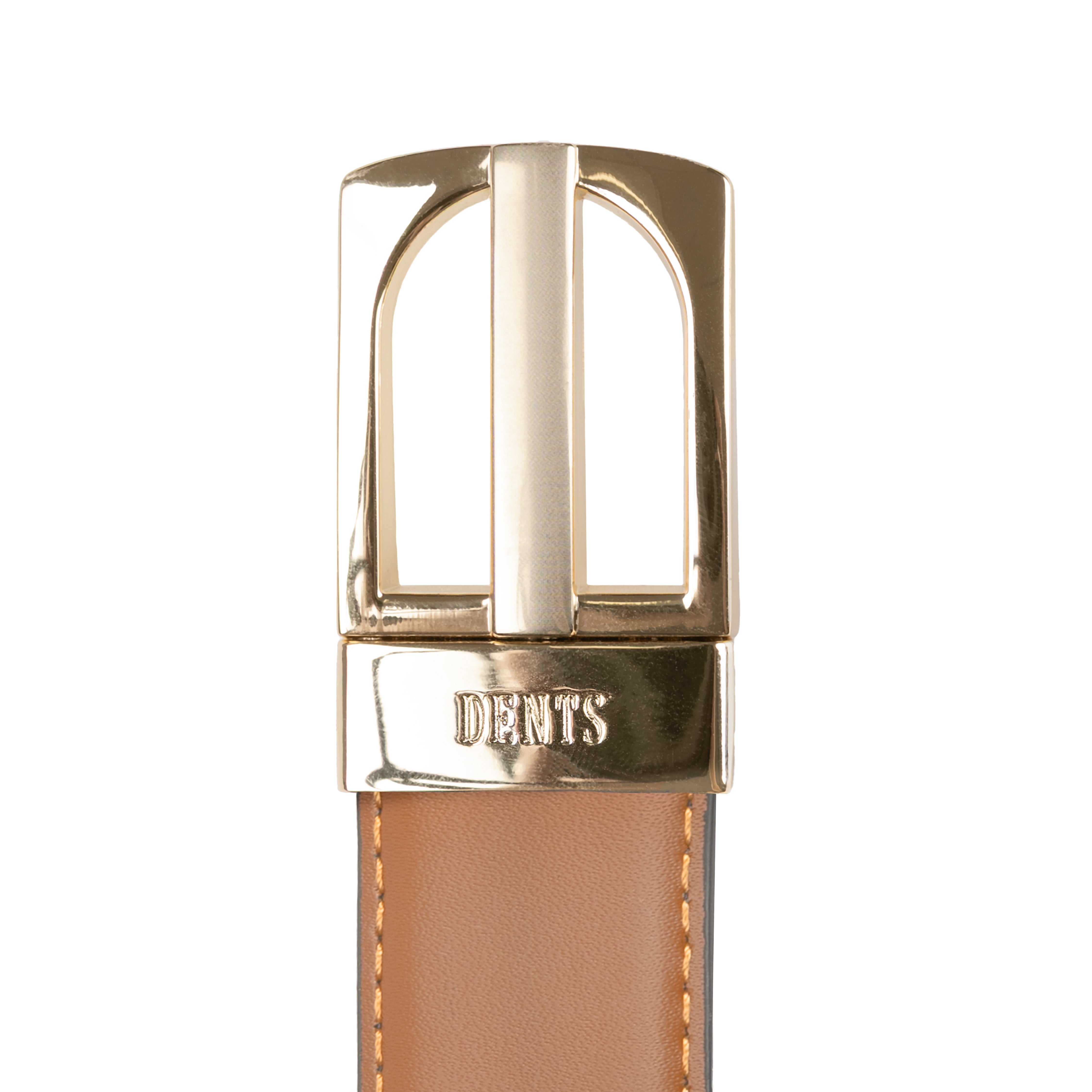 Rose Gold Genuine Leather Belt Reversible Logo MONTBLANC M Buckle Black/Blue 35MM Reversible Leather Belt  main image 2