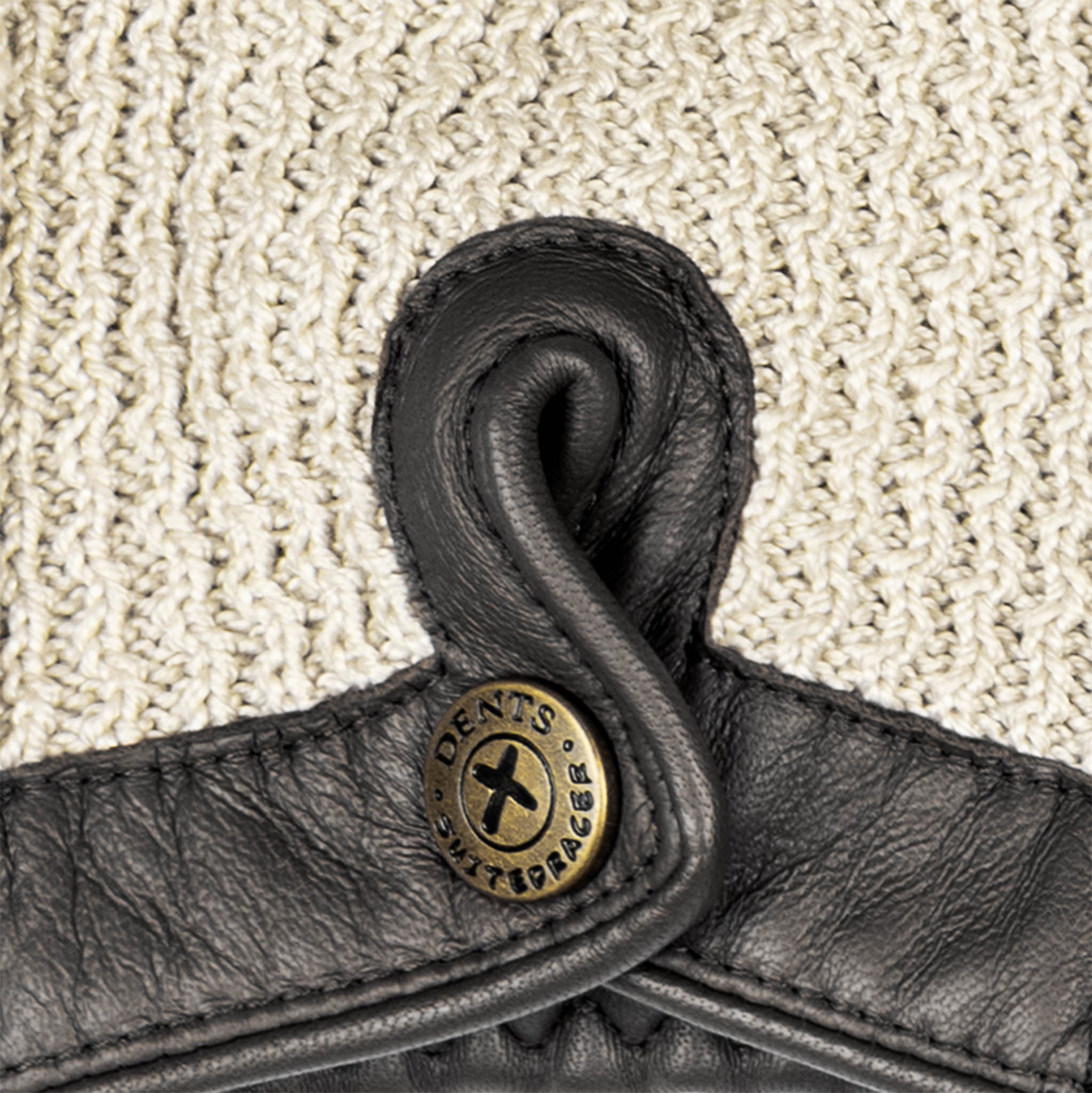 Men's The Suited Racer Touchscreen Crochet-Back Leather Driving