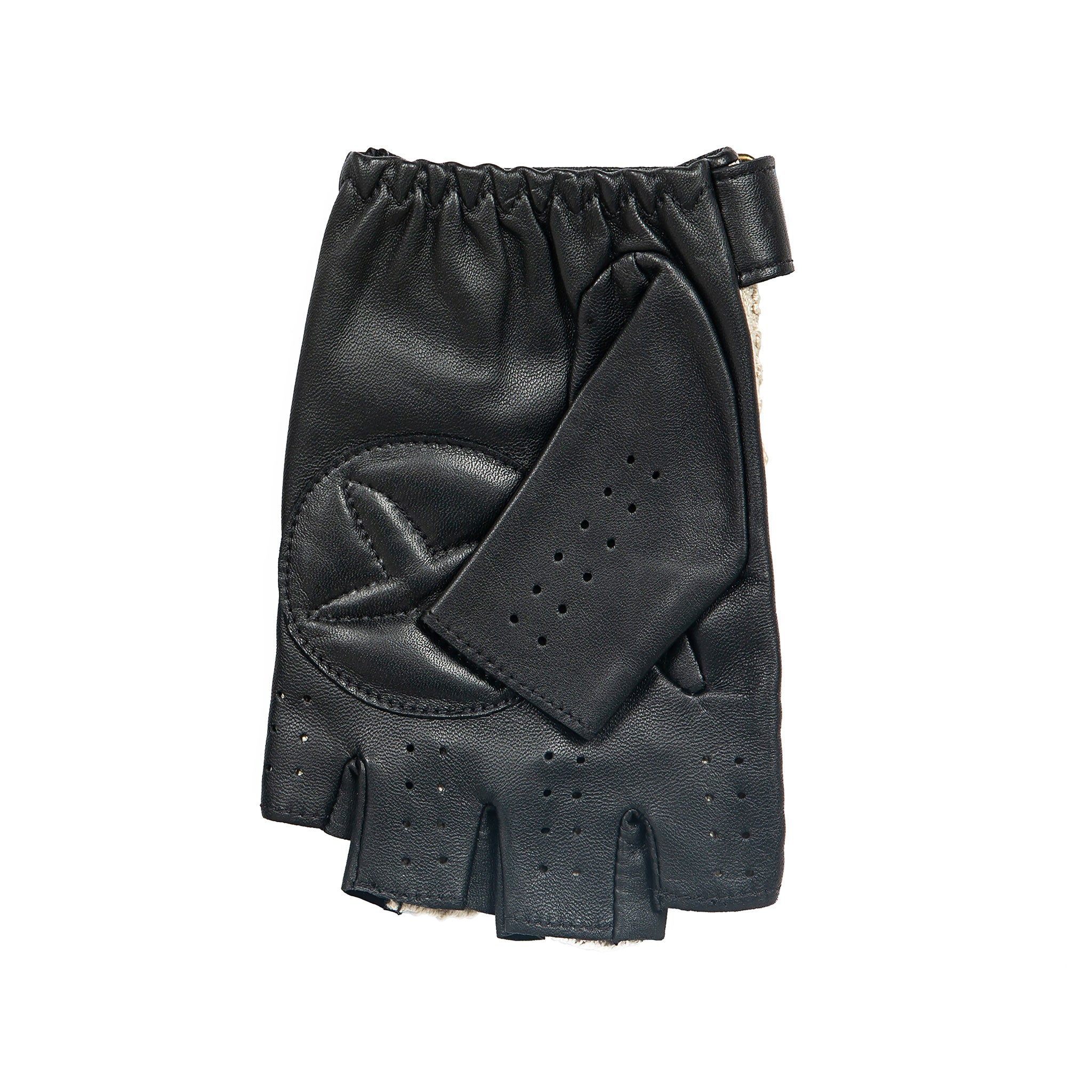 Men's Suited Racer Fingerless Crochet/Leather Gloves | Dents
