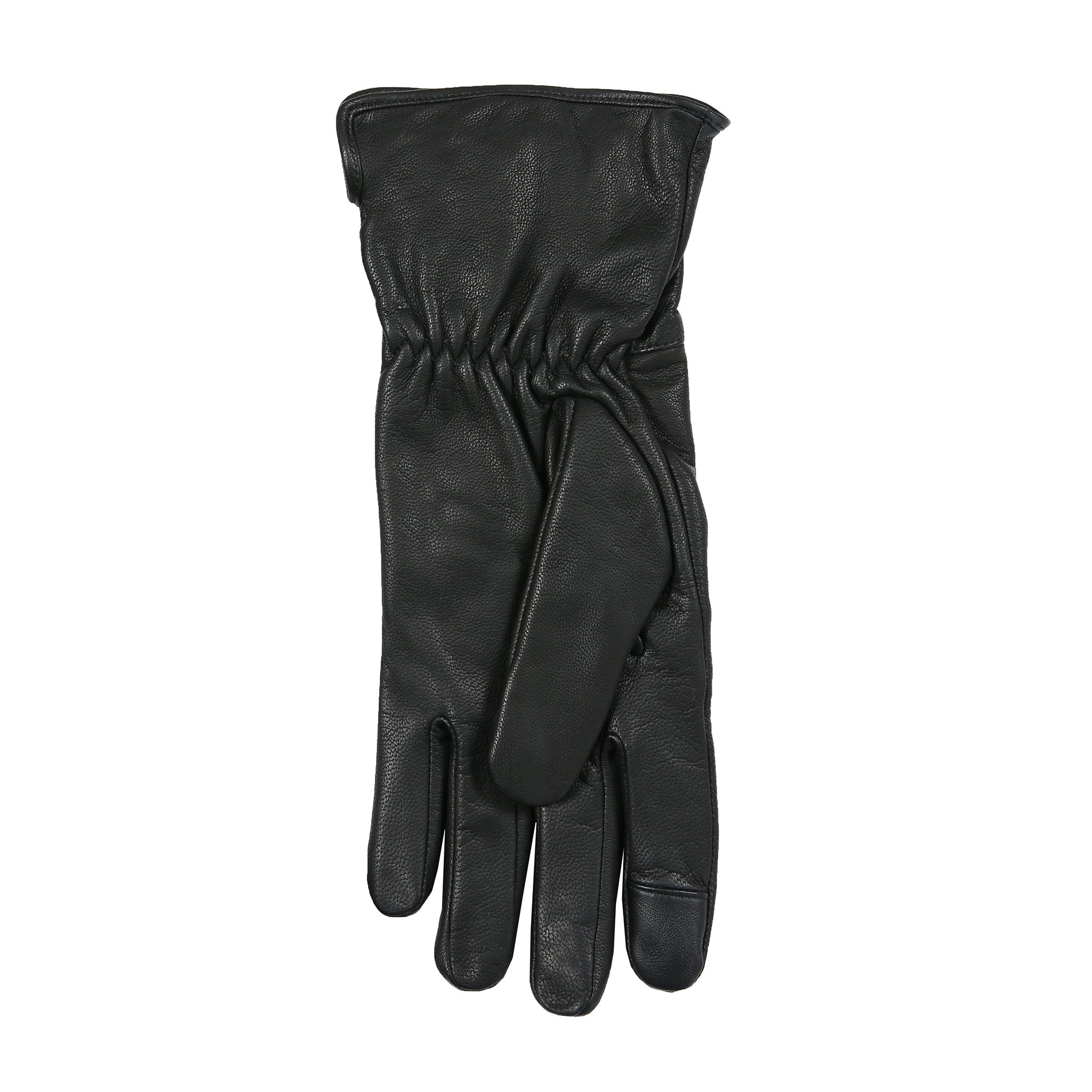 Men's Touchscreen Water-Resistant Leather Gauntlet Gloves