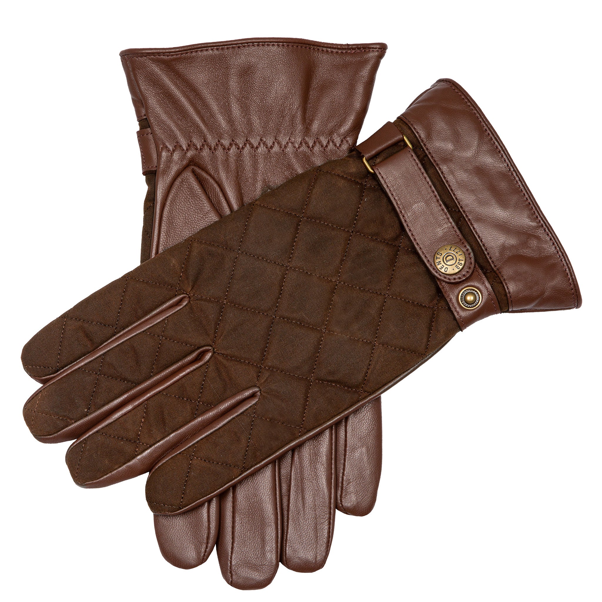 dents handschuhe Men's Touchscreen Water-Resistant Leather Gloves with Waxed Cotton