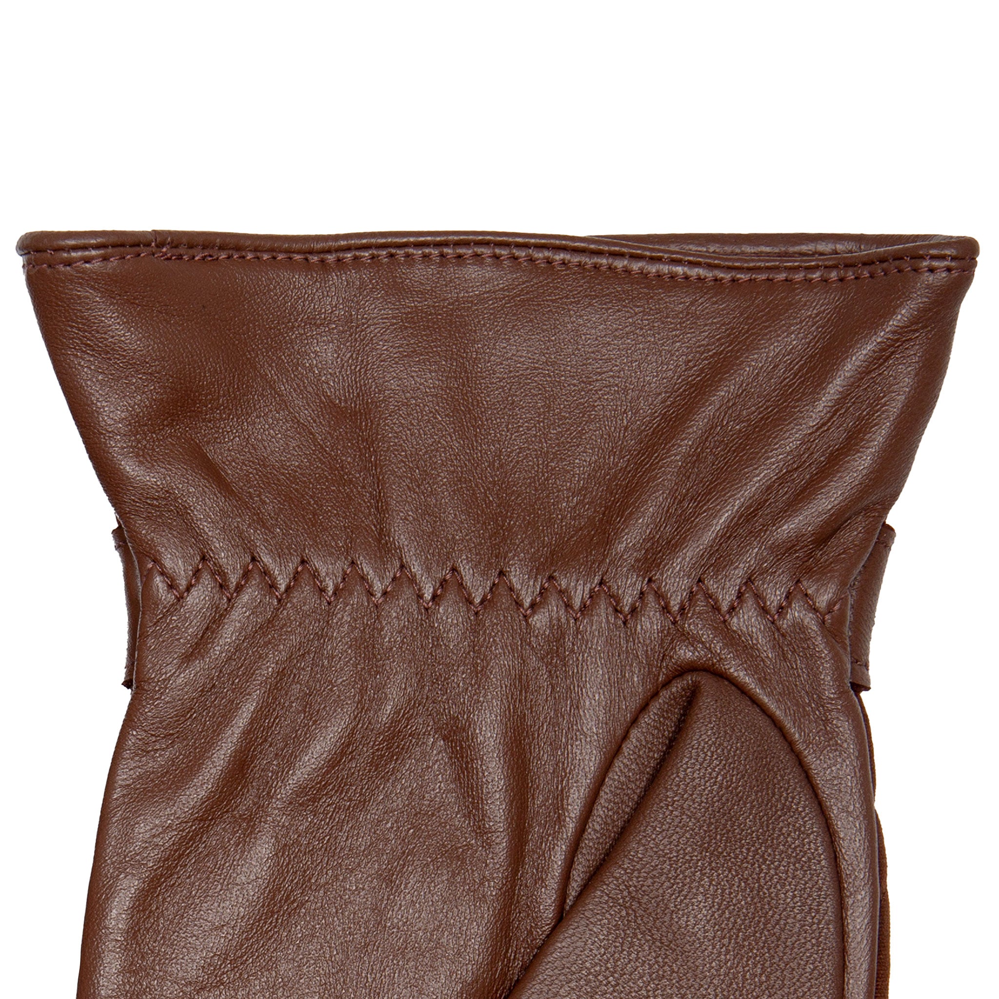 Men's Touchscreen Water-Resistant Leather Gloves with Waxed Cotton