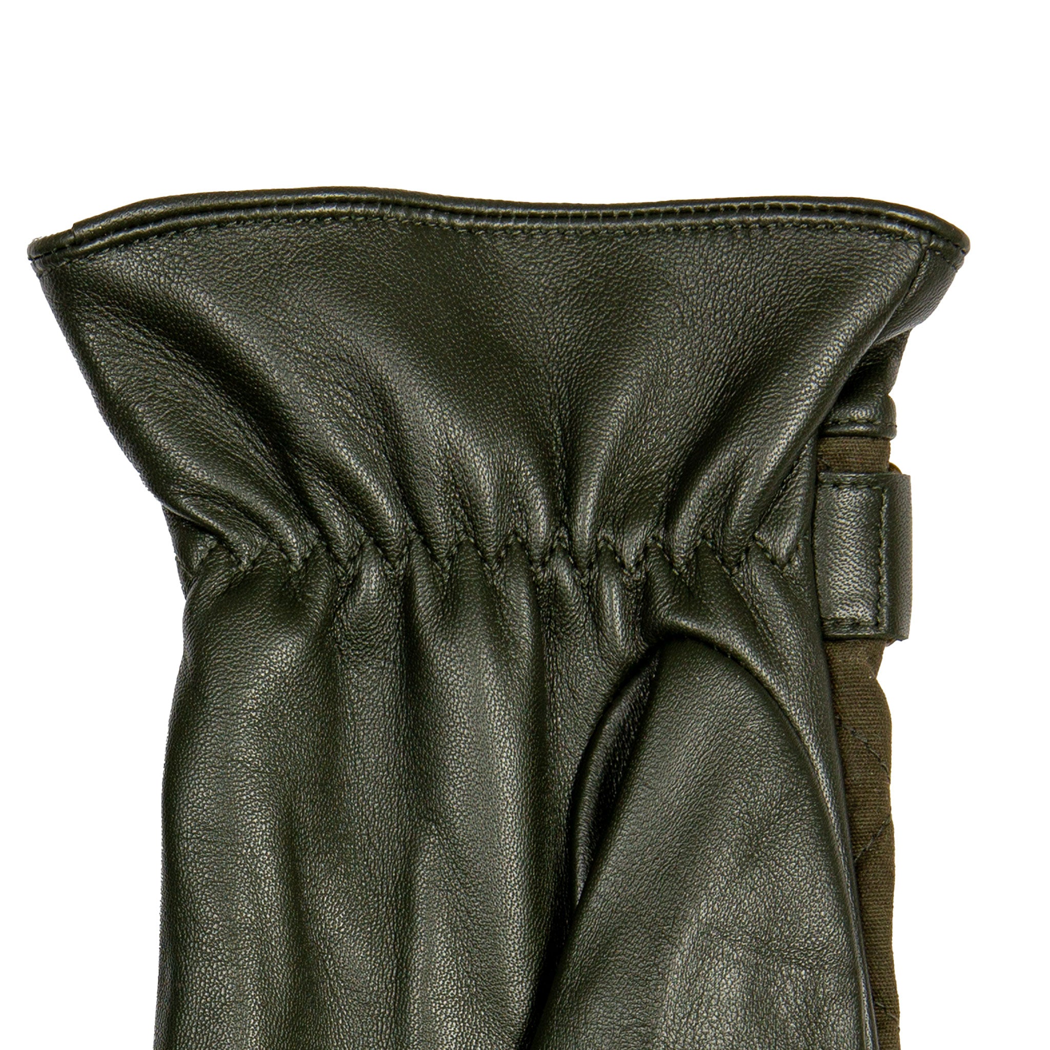 Men's Touchscreen Water-Resistant Leather Gloves with Waxed Cotton