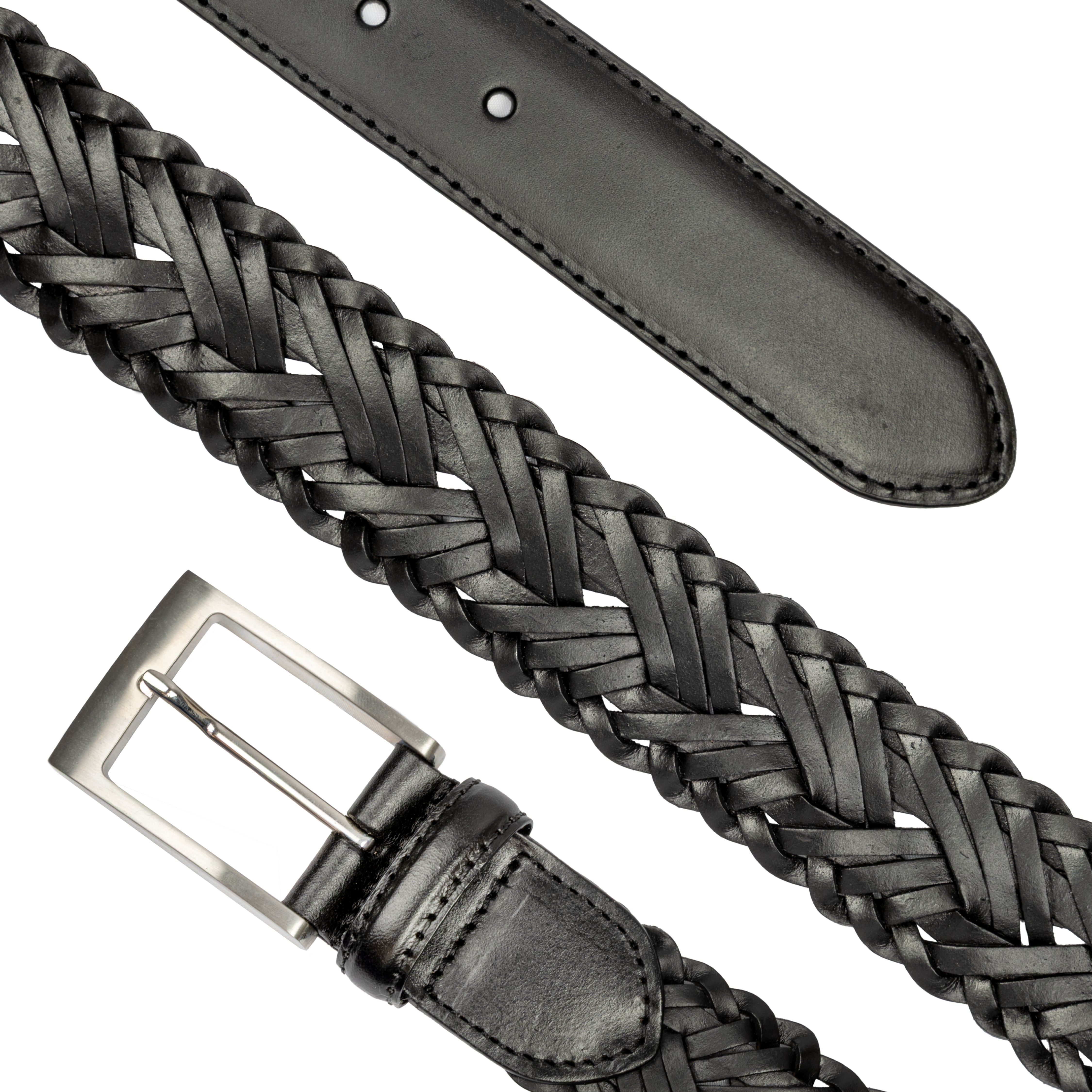 GEOMO Fashions Braided Leather Belt with Silver Accents Amazon.com: Womens Western Ranger Star Badge Concho Braided  main image 2